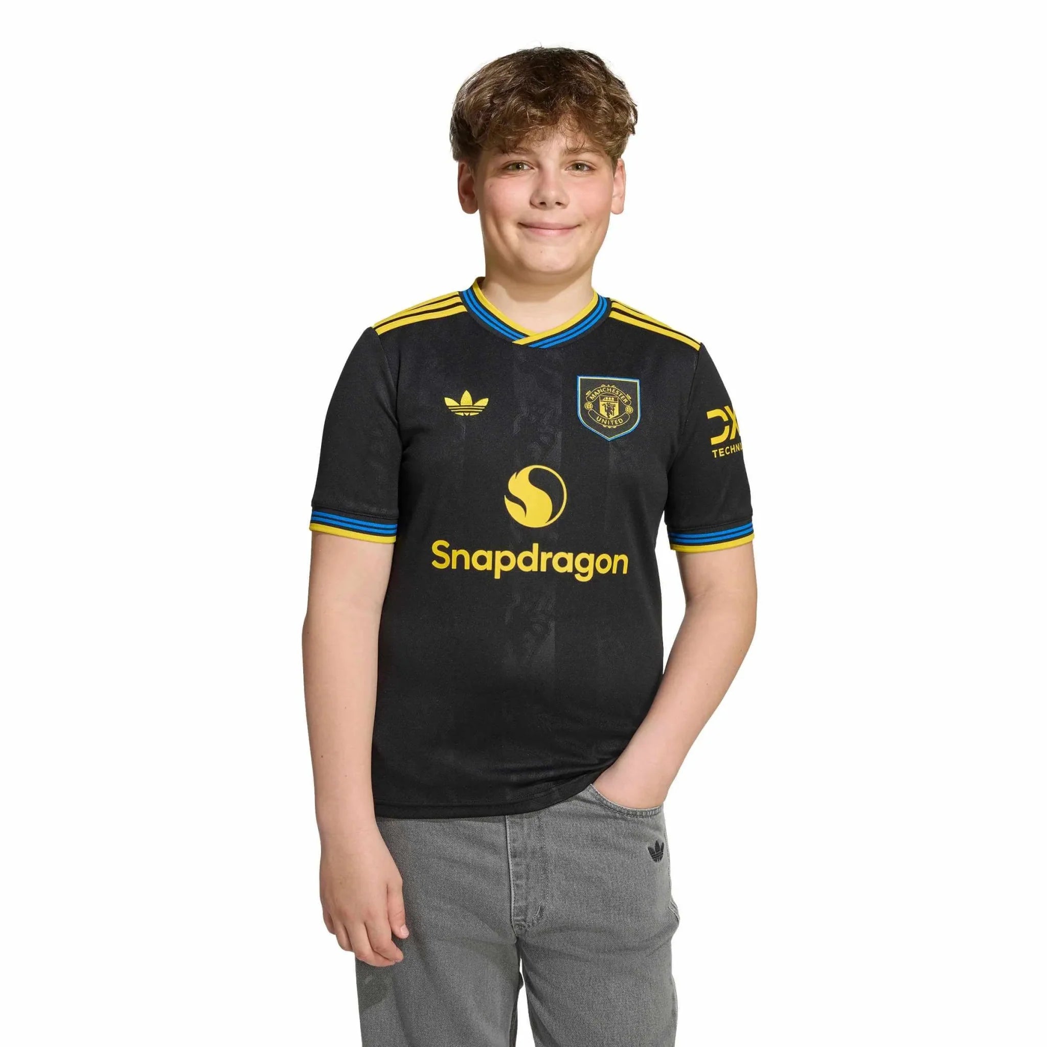 adidas 2025-26 Manchester United Youth Stadium Third Soccer Jersey 3