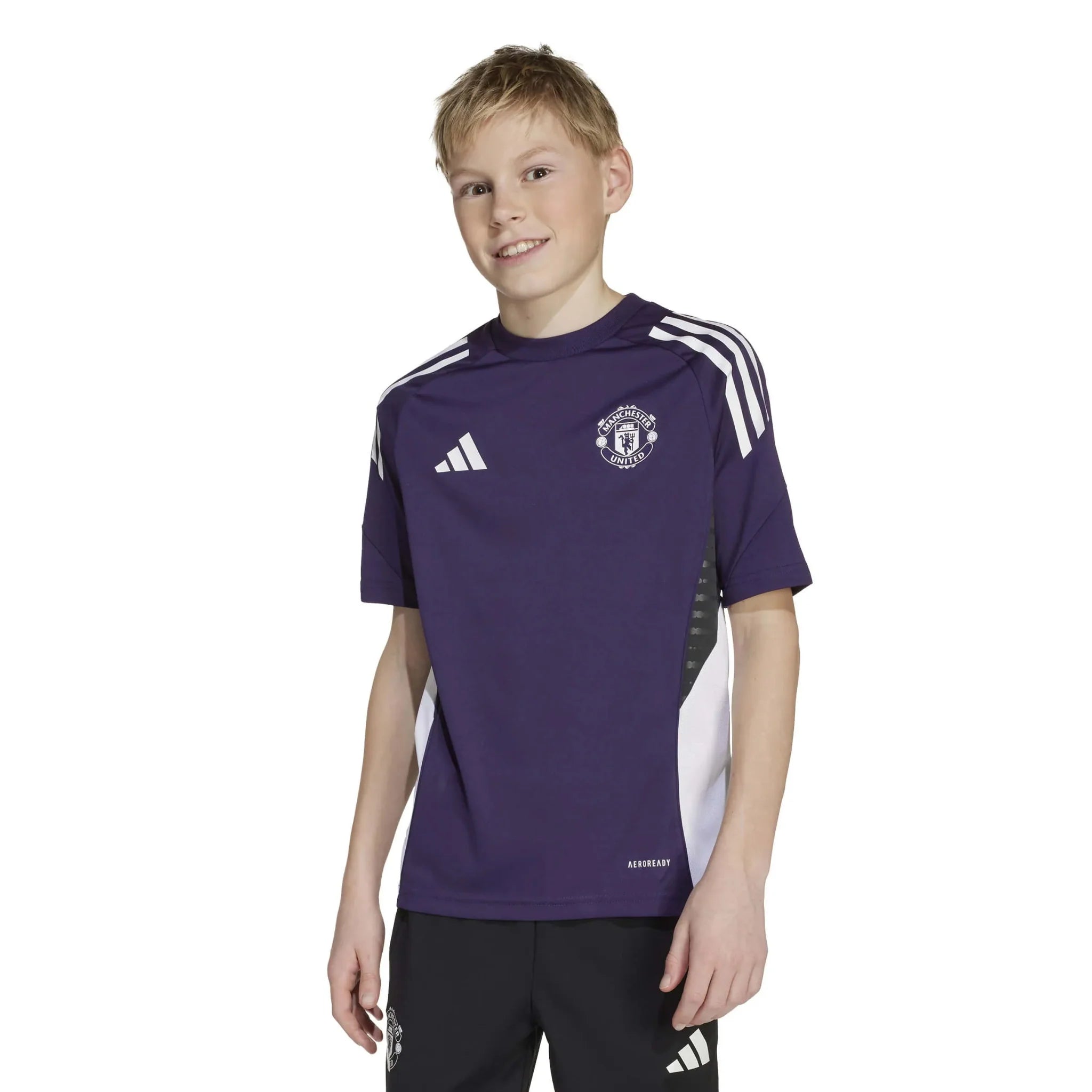 adidas 2025-26 Manchester United Youth Training Soccer Jersey 3