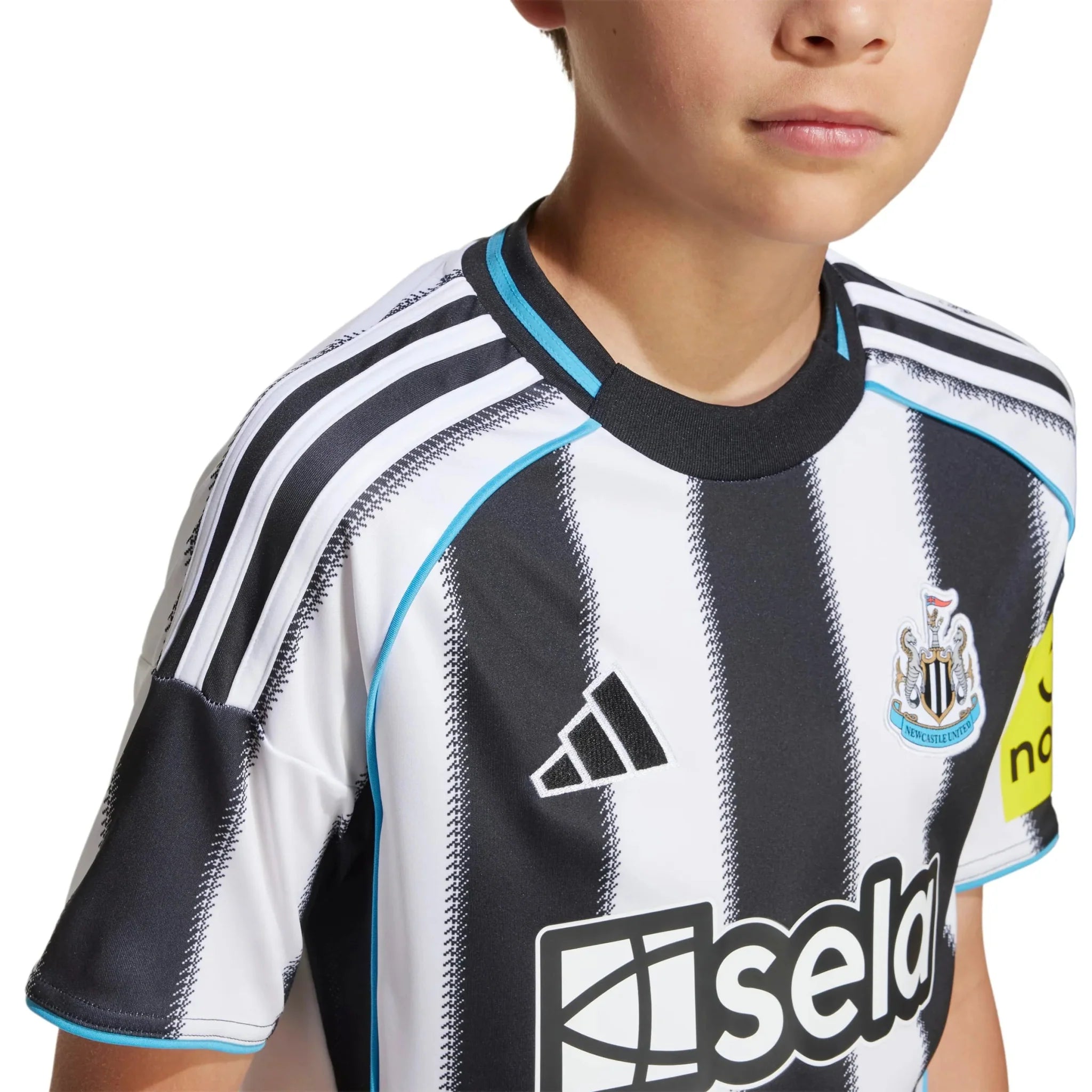 adidas 2025-26 Newcastle Youth Stadium Home Soccer Jersey 7