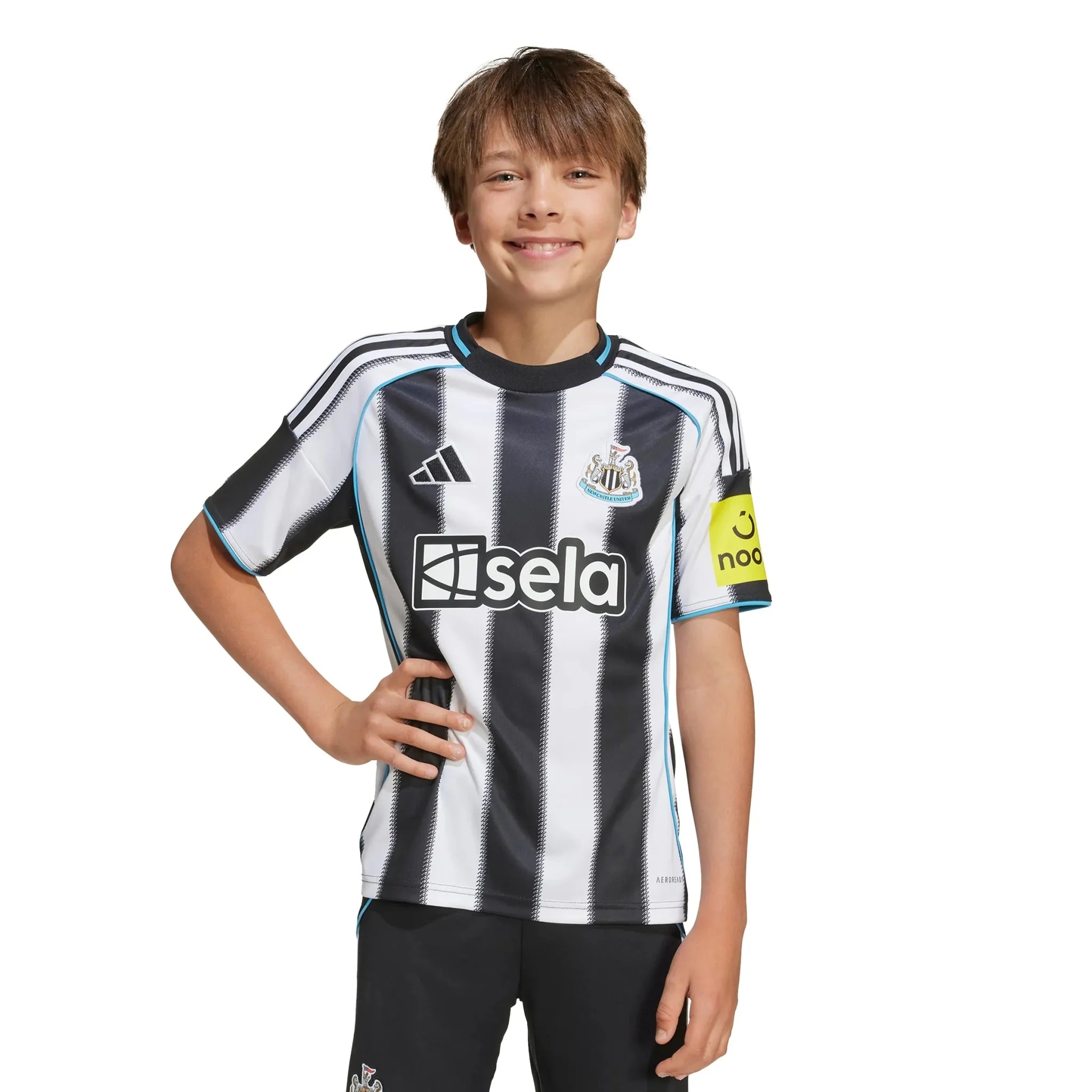 adidas 2025-26 Newcastle Youth Stadium Home Soccer Jersey 3