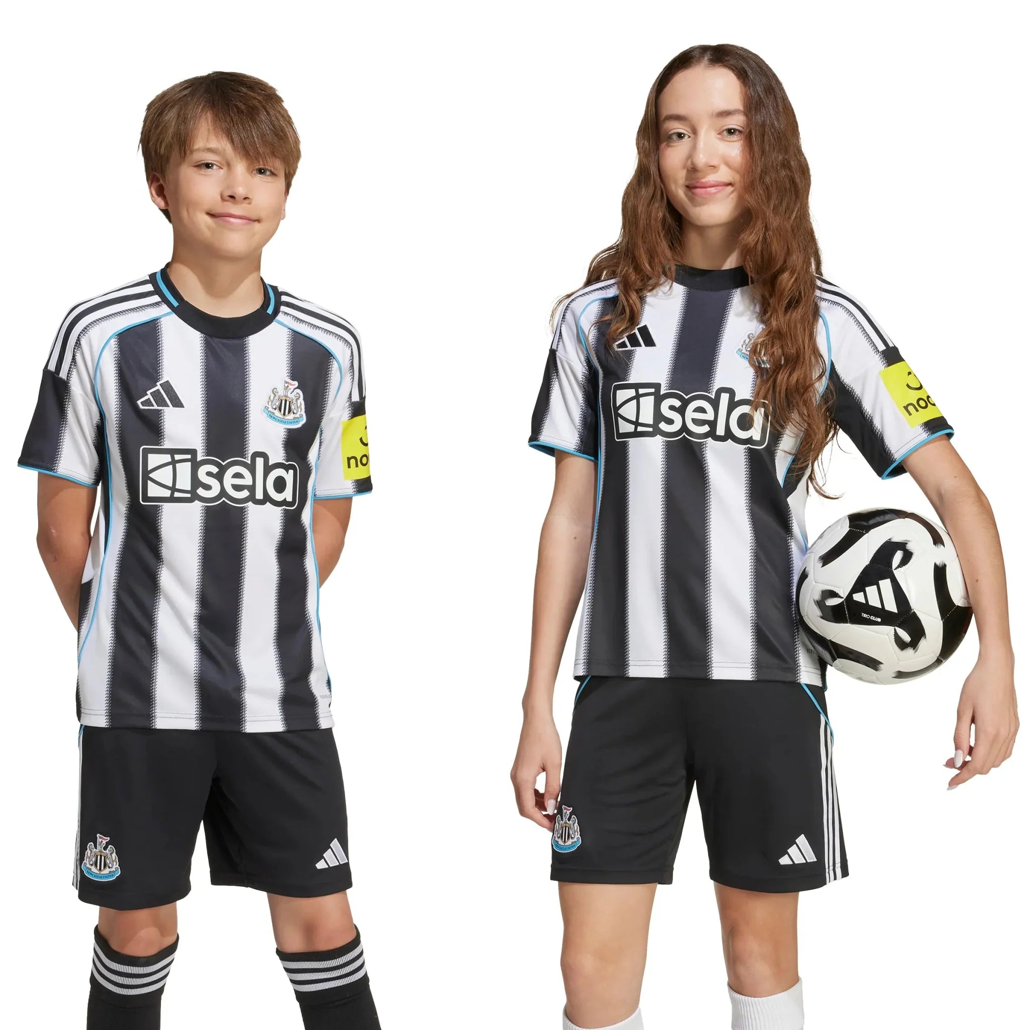 adidas 2025-26 Newcastle Youth Stadium Home Soccer Jersey 5