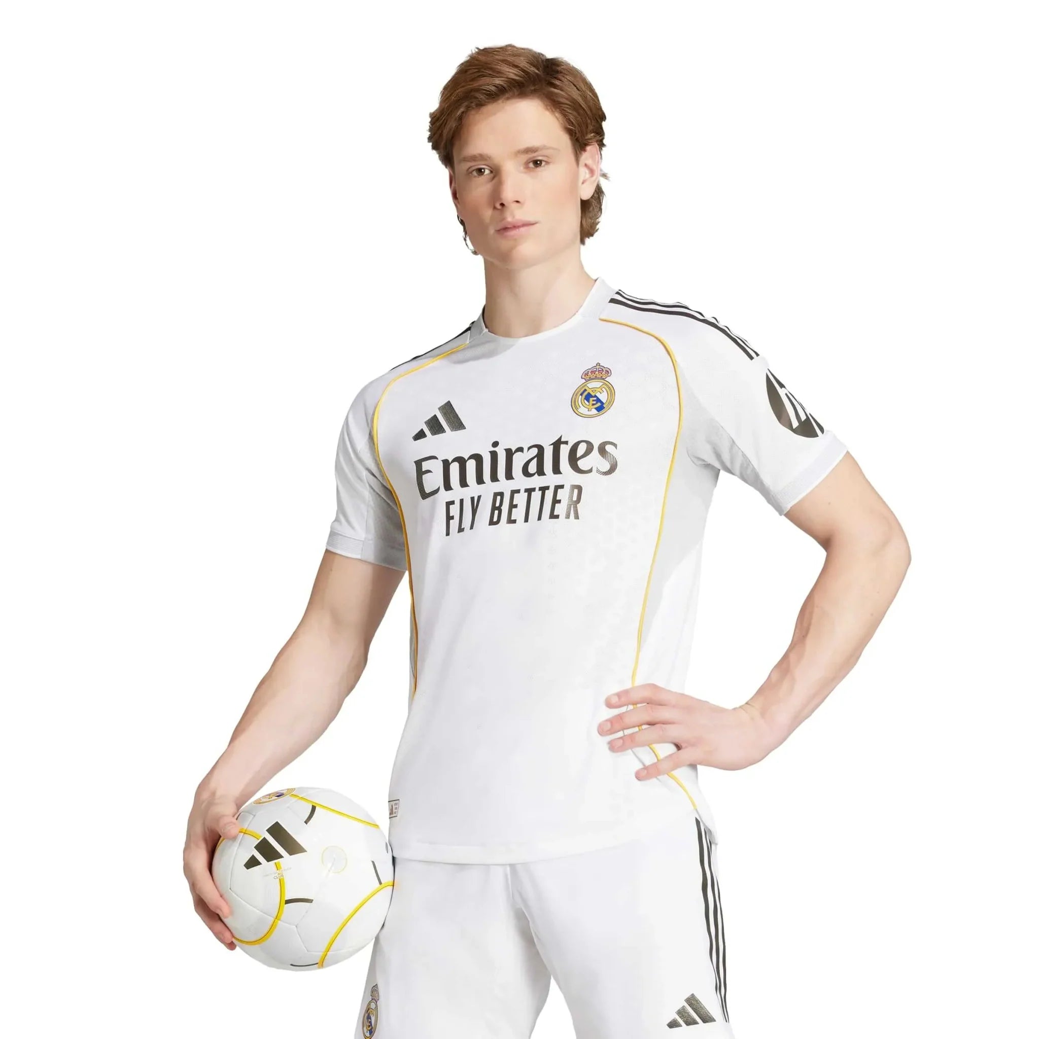 adidas 2025-26 Real Madrid Men's Authentic Home Soccer Jersey 3