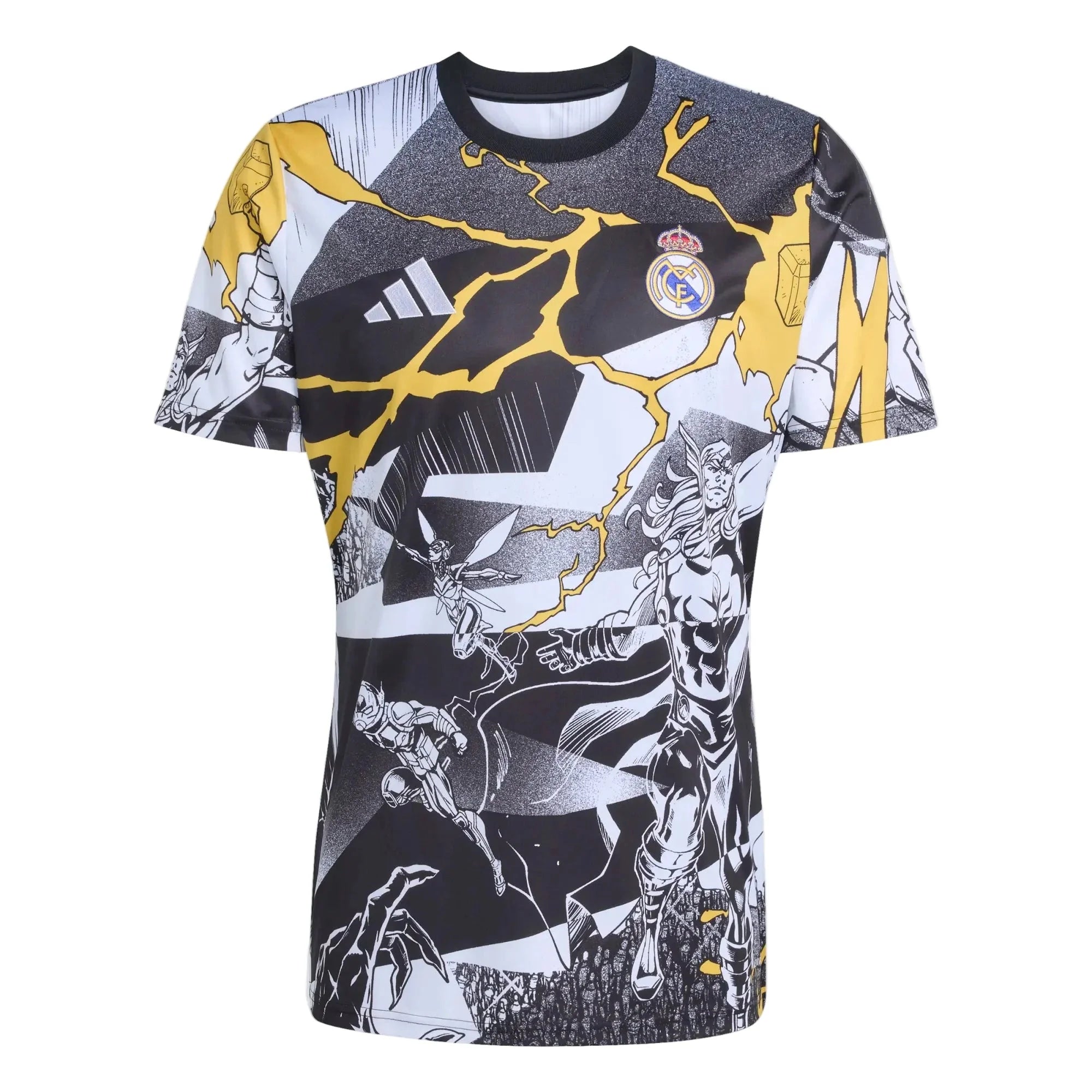 adidas 2025-26 Real Madrid Men's Avengers Pre-Match Soccer Jersey 1