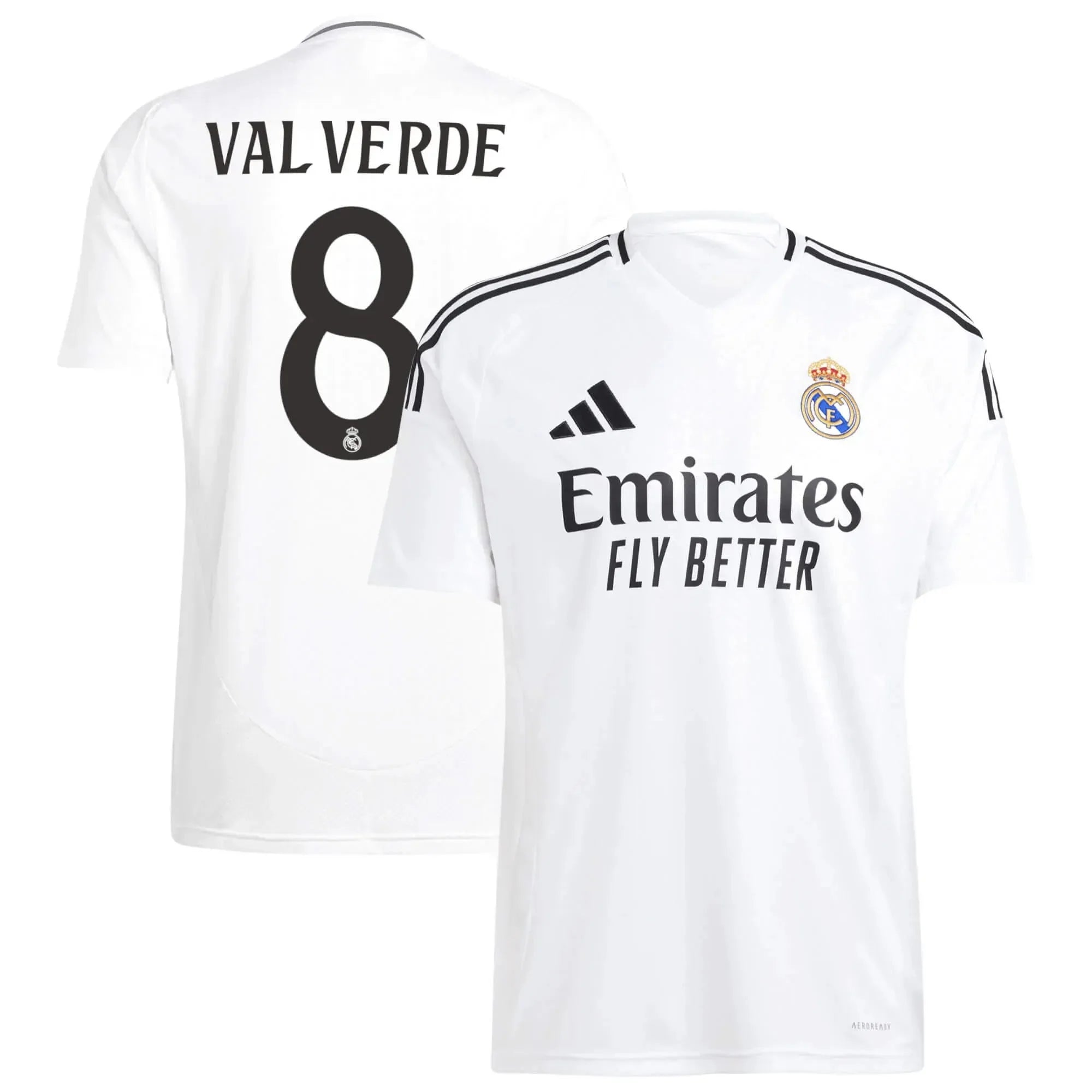 adidas 2025-26 Real Madrid Men's Stadium Home Soccer Jersey 8