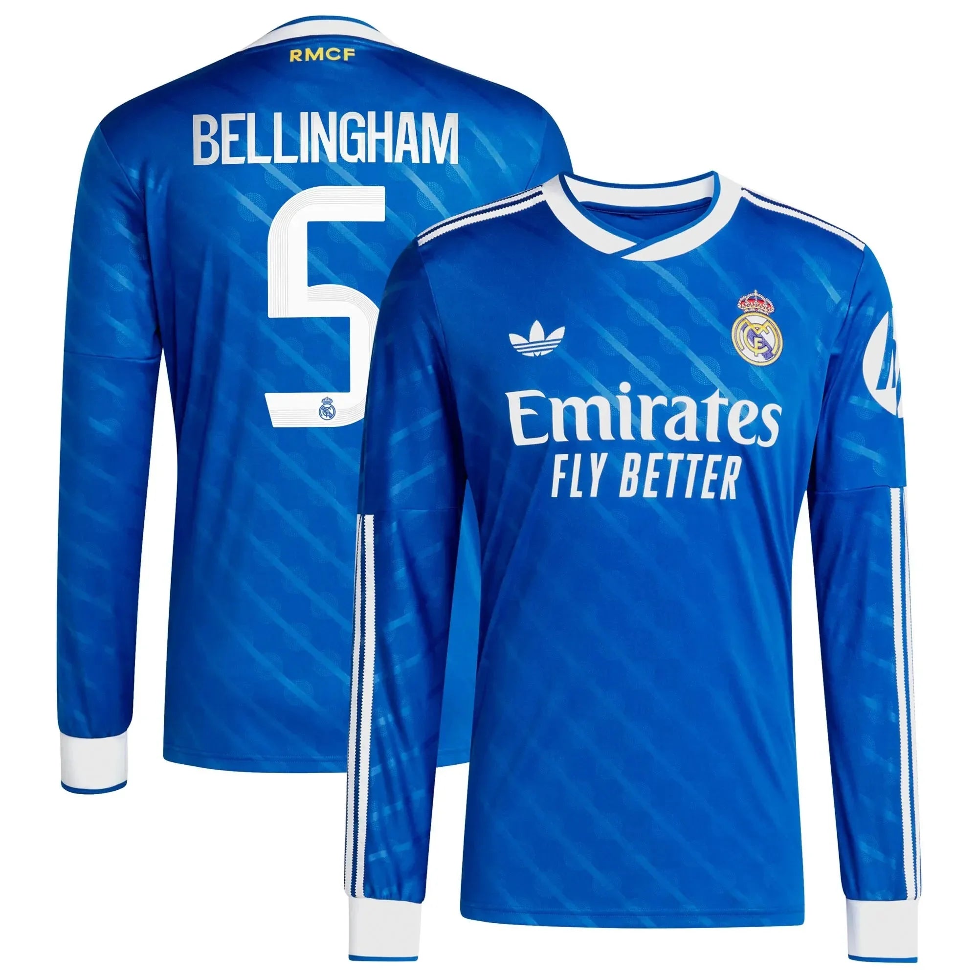 adidas 2025-26 Real Madrid Men's Stadium Third Long-Sleeve Soccer Jersey 7