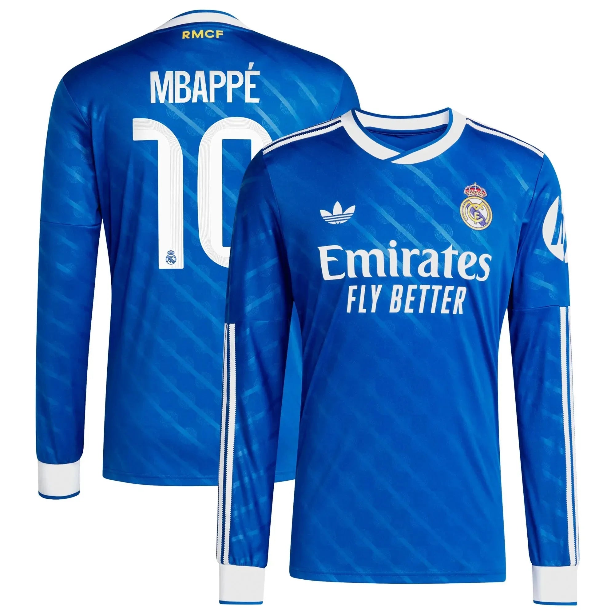 adidas 2025-26 Real Madrid Men's Stadium Third Long-Sleeve Soccer Jersey 9