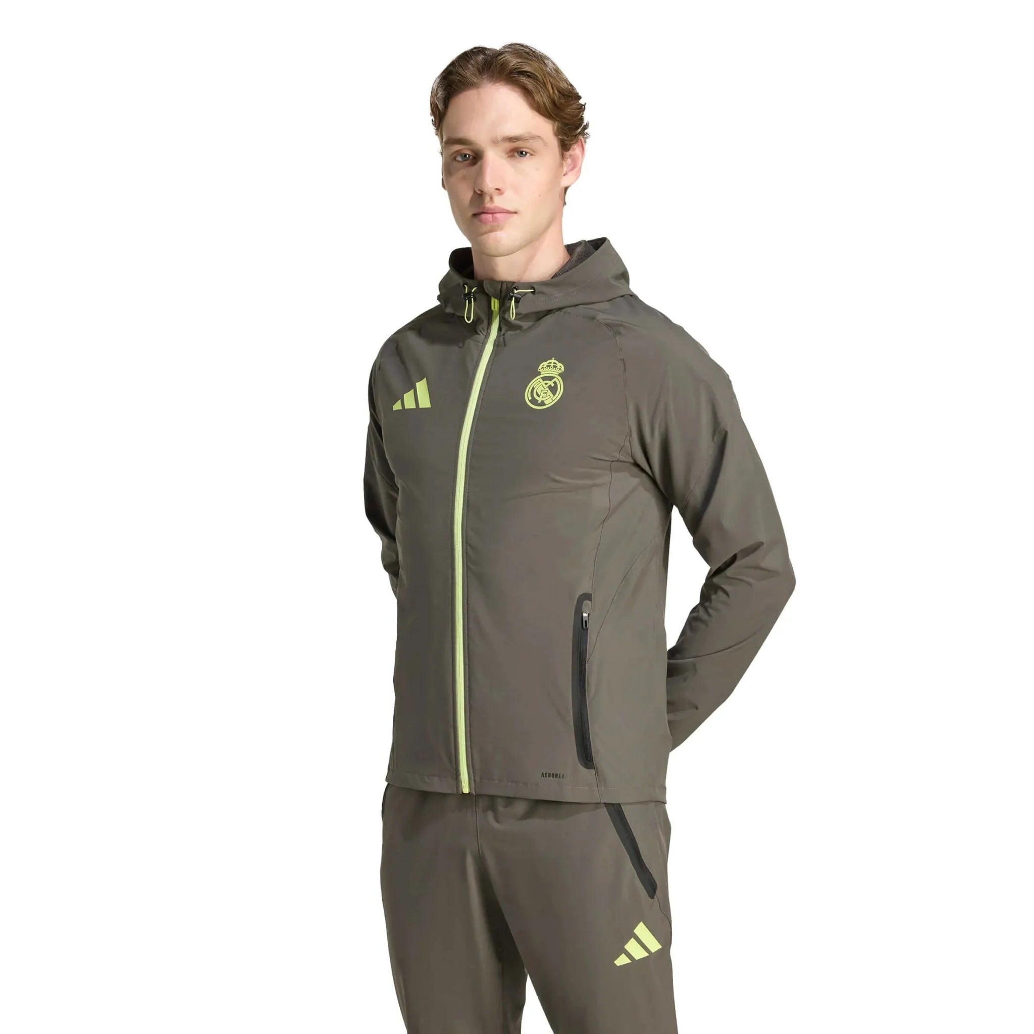 adidas 2025-26 Real Madrid Men's Tiro 25 Competition Vis Tech Travel Jacket 2