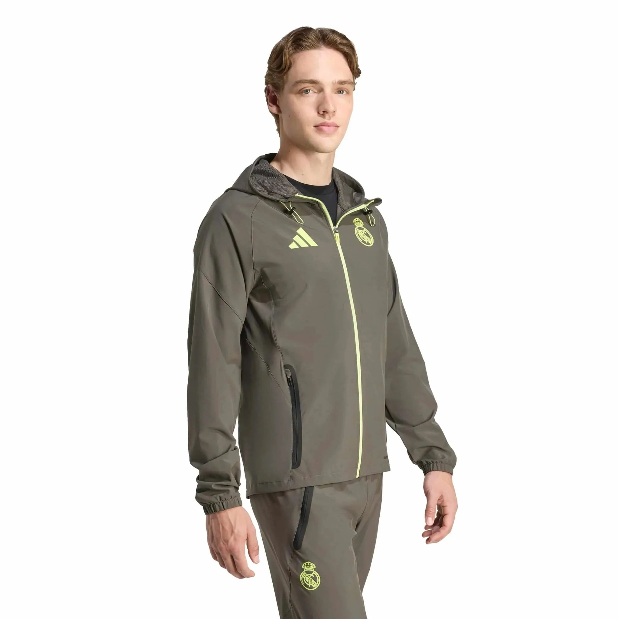 adidas 2025-26 Real Madrid Men's Tiro 25 Competition Vis Tech Travel Jacket 3