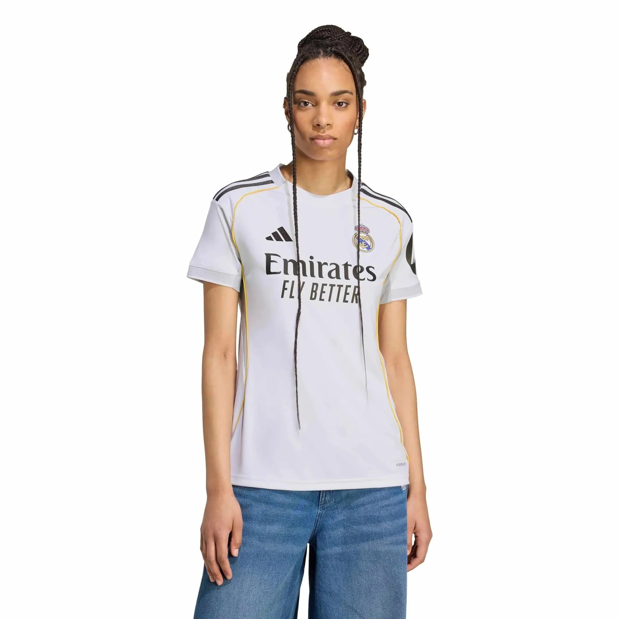 adidas 2025-26 Real Madrid Women's Stadium Home Soccer Jersey 3
