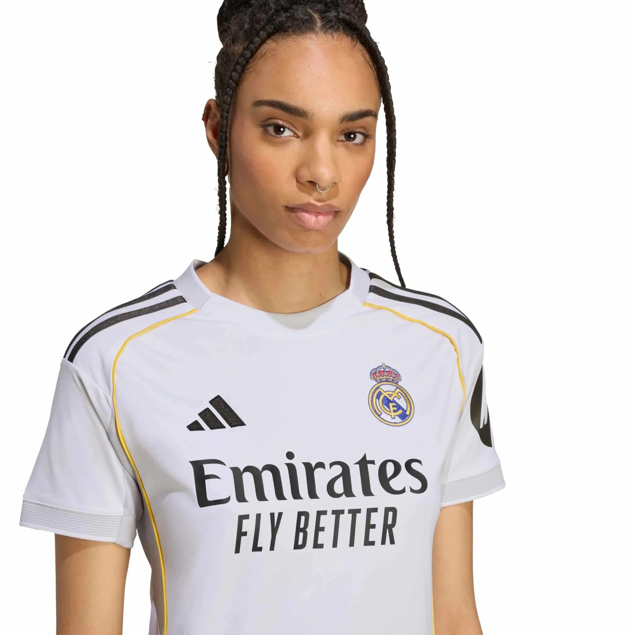 adidas 2025-26 Real Madrid Women's Stadium Home Soccer Jersey 5