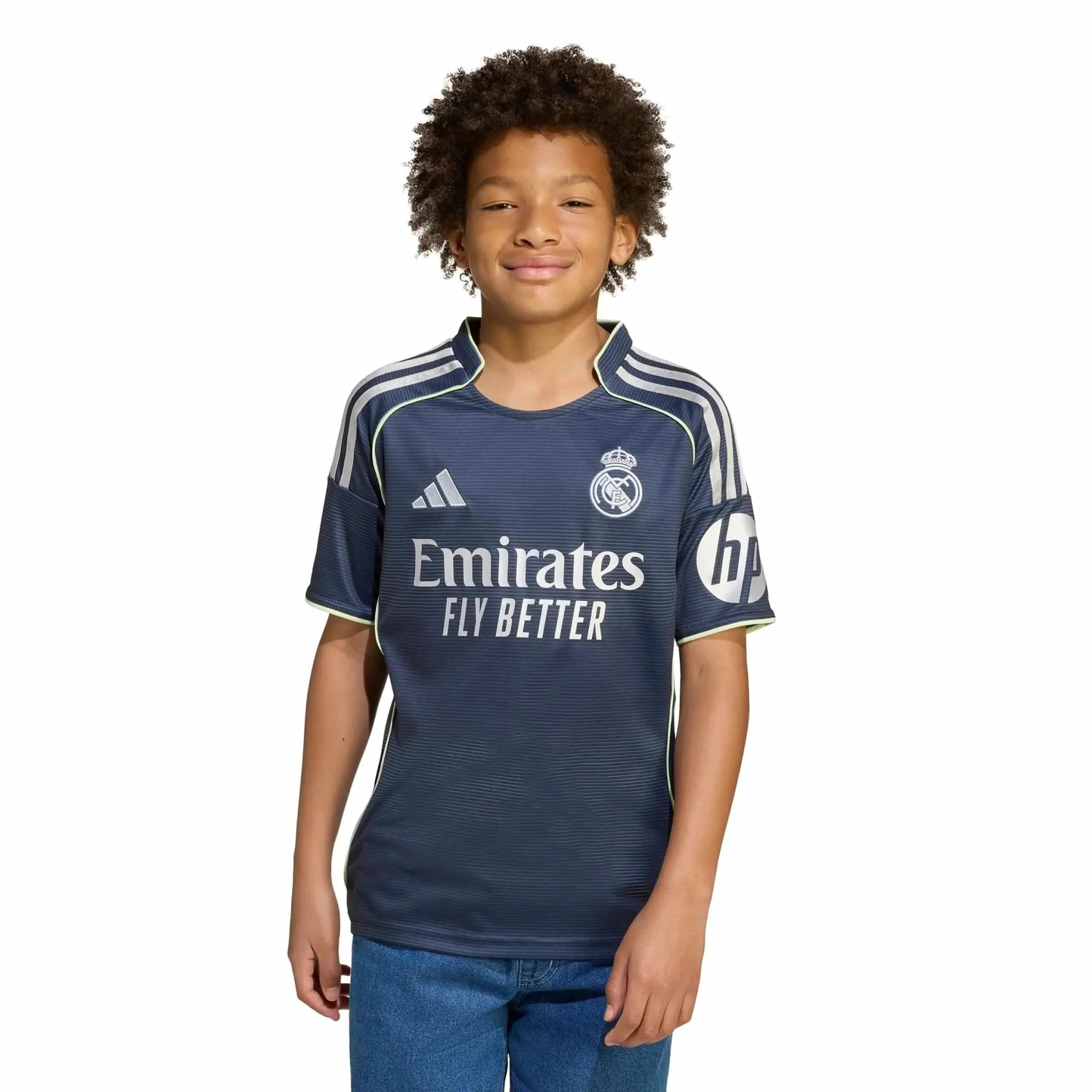 adidas 2025-26 Real Madrid Youth Stadium Away Soccer Jersey 3