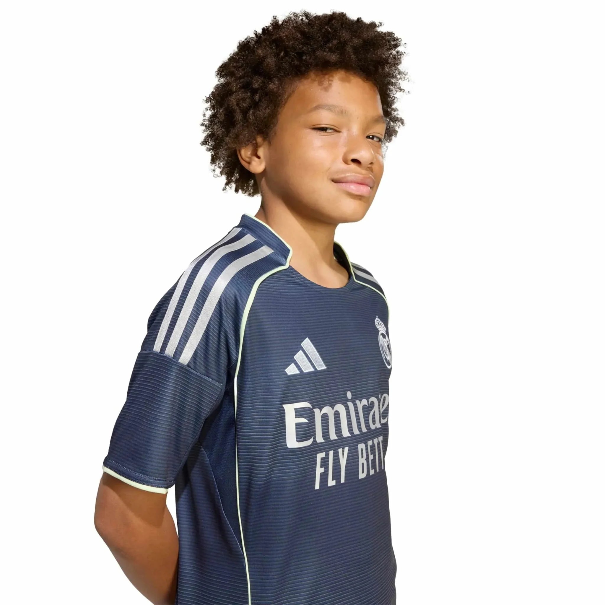 adidas 2025-26 Real Madrid Youth Stadium Away Soccer Jersey 6