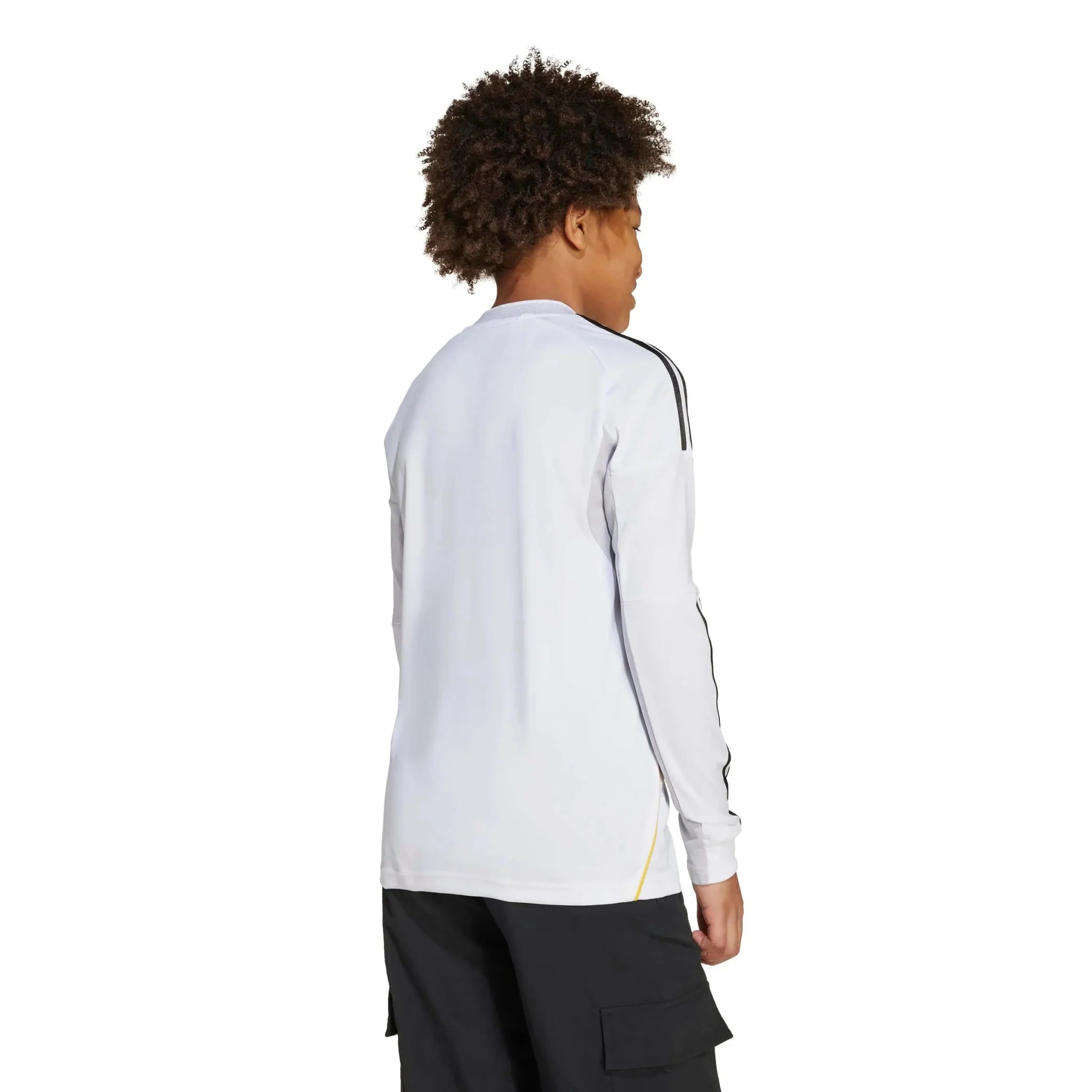 adidas 2025-26 Real Madrid Youth Stadium Home Long-Sleeve Soccer Jersey 6