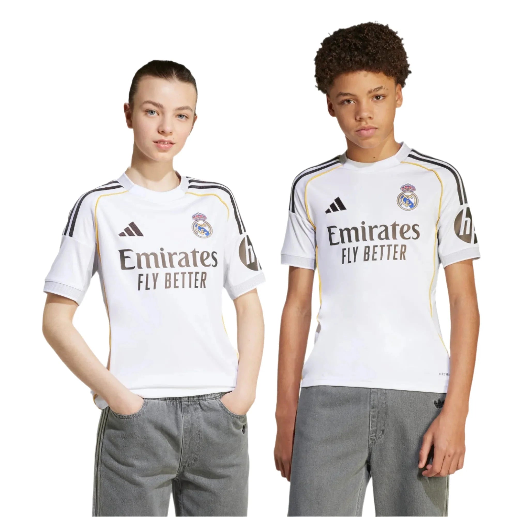 adidas 2025-26 Real Madrid Youth Stadium Home Soccer Jersey 7