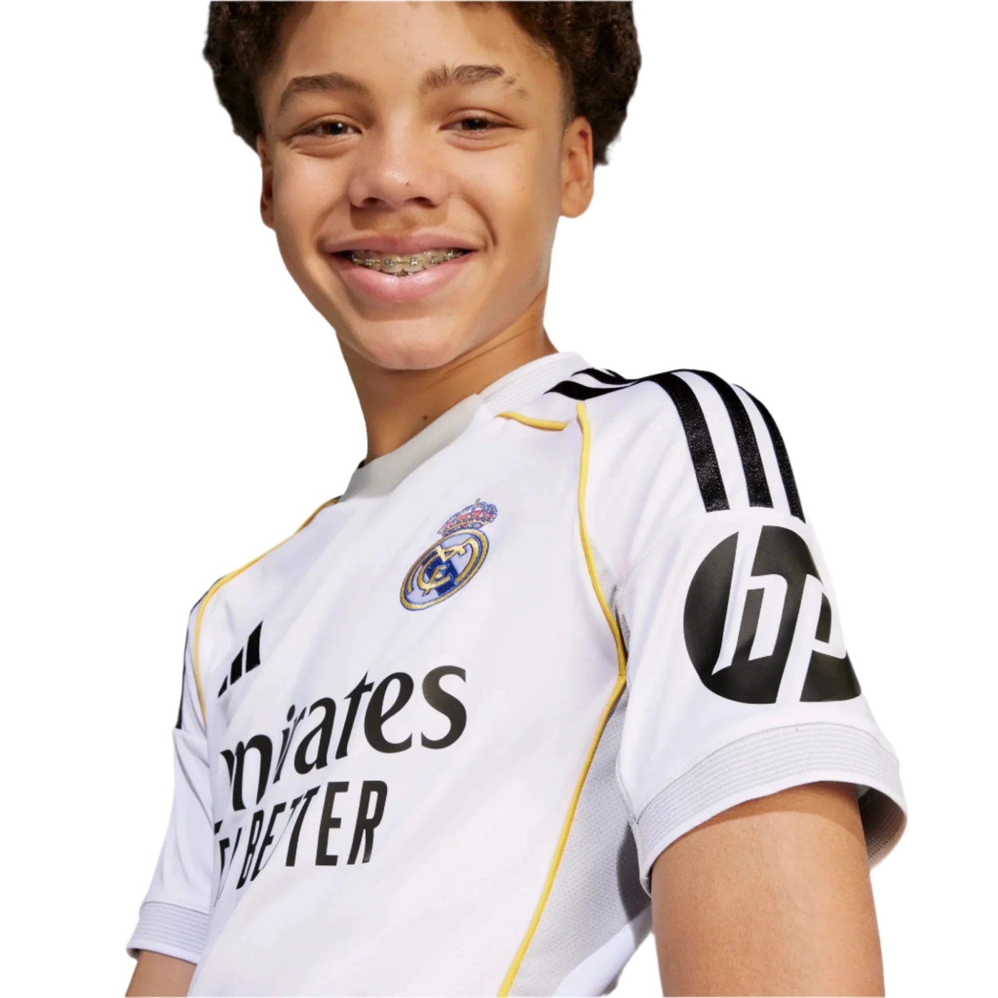 adidas 2025-26 Real Madrid Youth Stadium Home Soccer Jersey 6