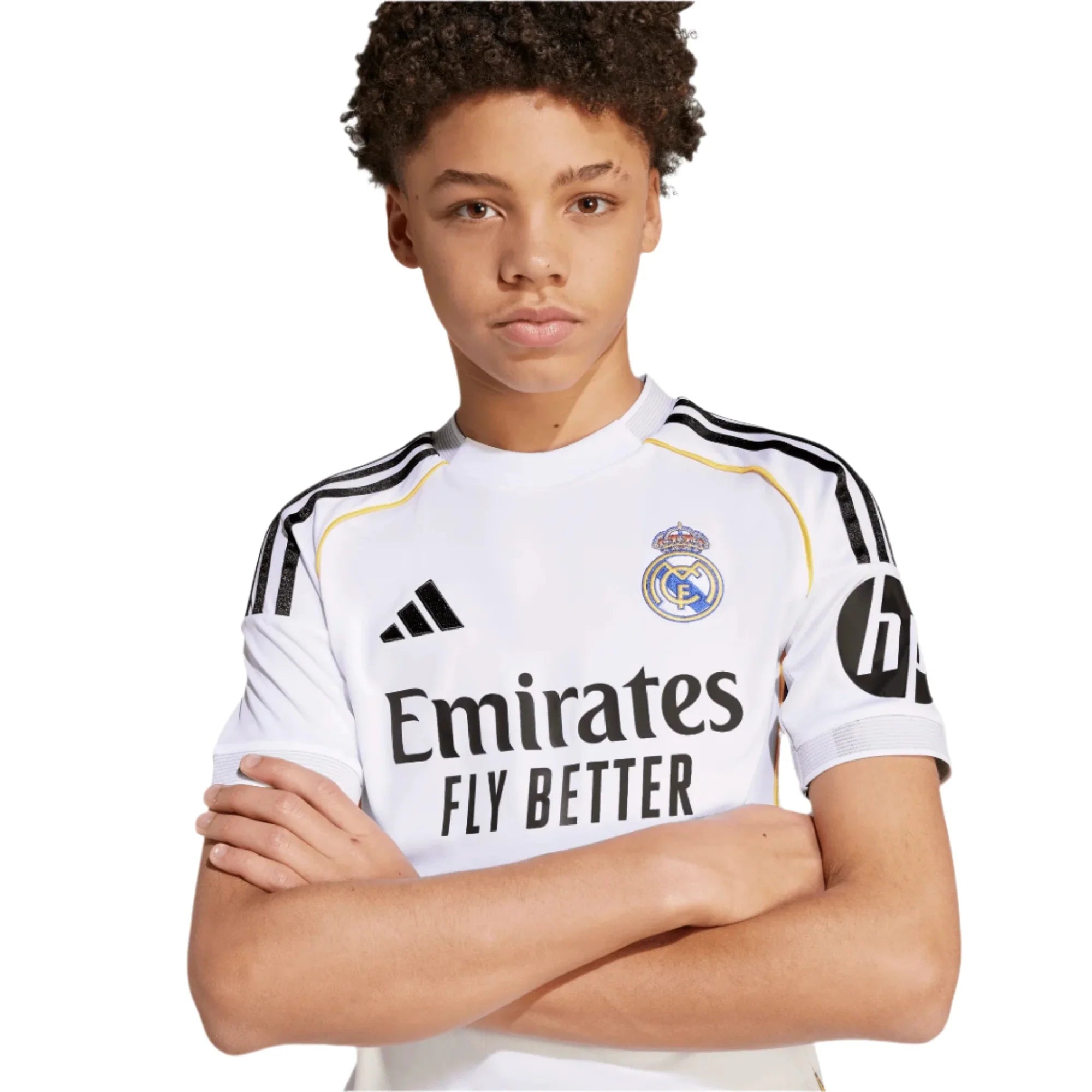 adidas 2025-26 Real Madrid Youth Stadium Home Soccer Jersey 5