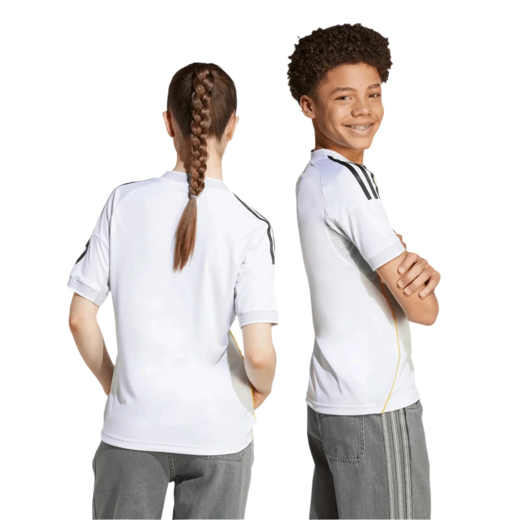 adidas 2025-26 Real Madrid Youth Stadium Home Soccer Jersey 8