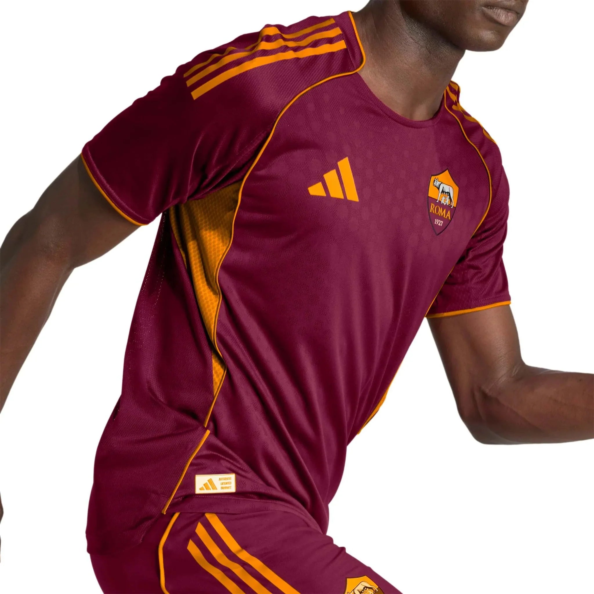 adidas 2025-26 Roma Men's Authentic Home Soccer Jersey 5