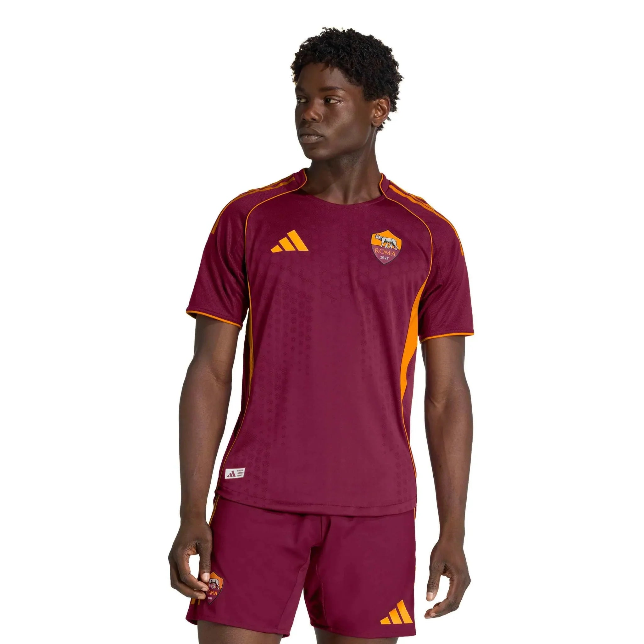 adidas 2025-26 Roma Men's Authentic Home Soccer Jersey 3