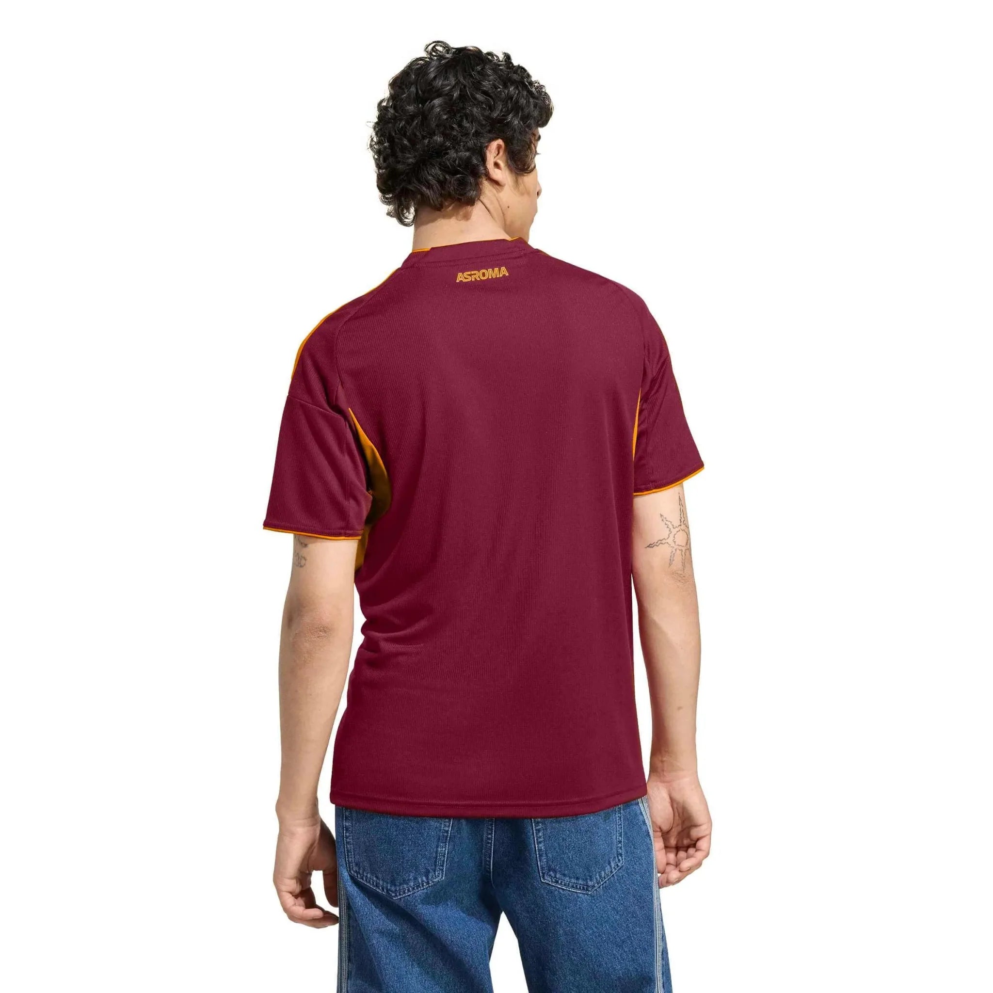 adidas 2025-26 Roma Men's Stadium Home Soccer Jersey 4