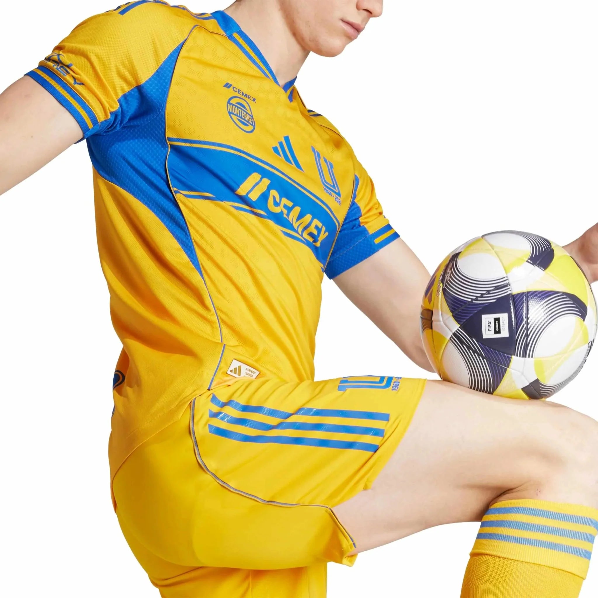 adidas 2025-26 Tigres Men's Authentic Home Soccer Jersey 6