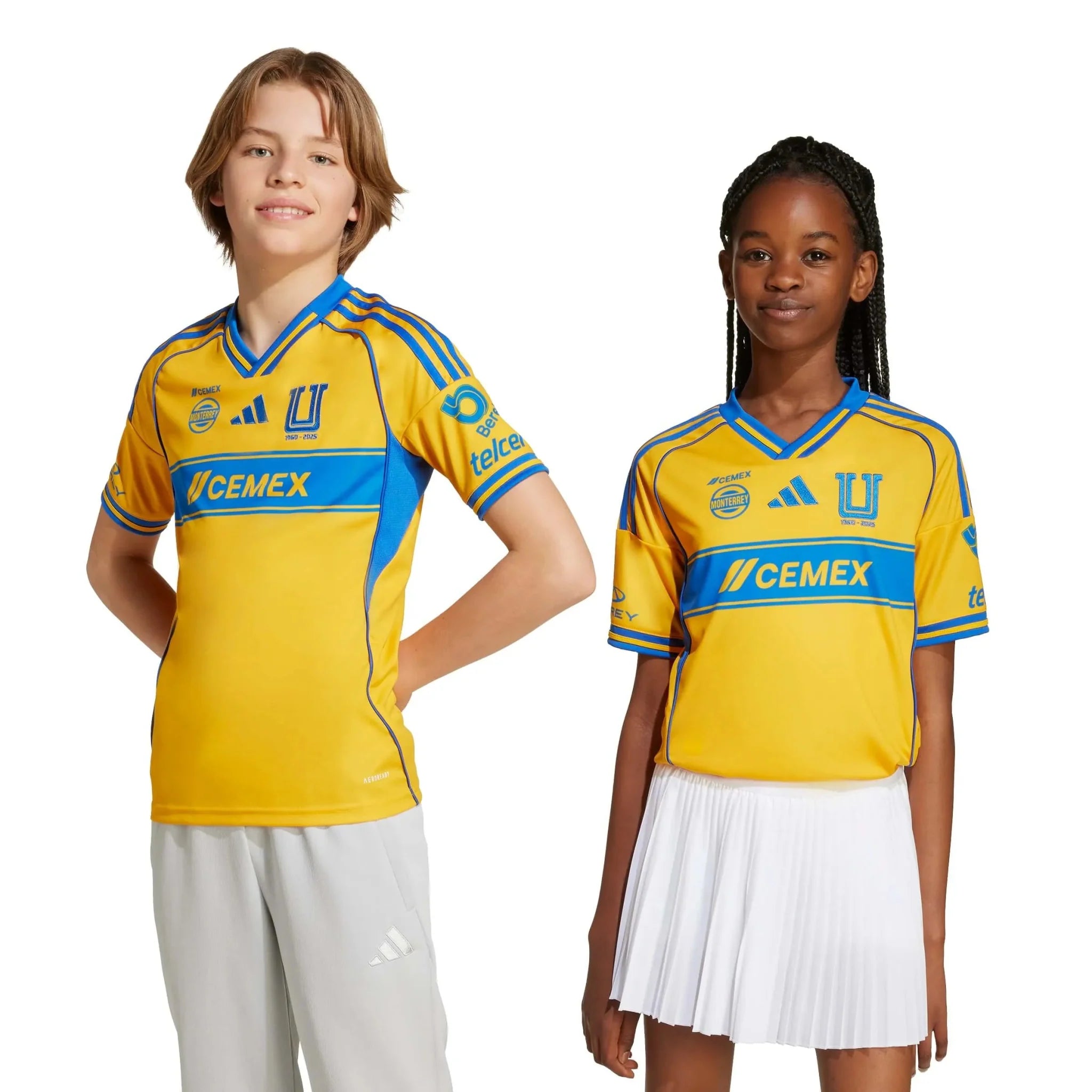 adidas 2025-26 Tigres Youth Stadium Home Soccer Jersey 7