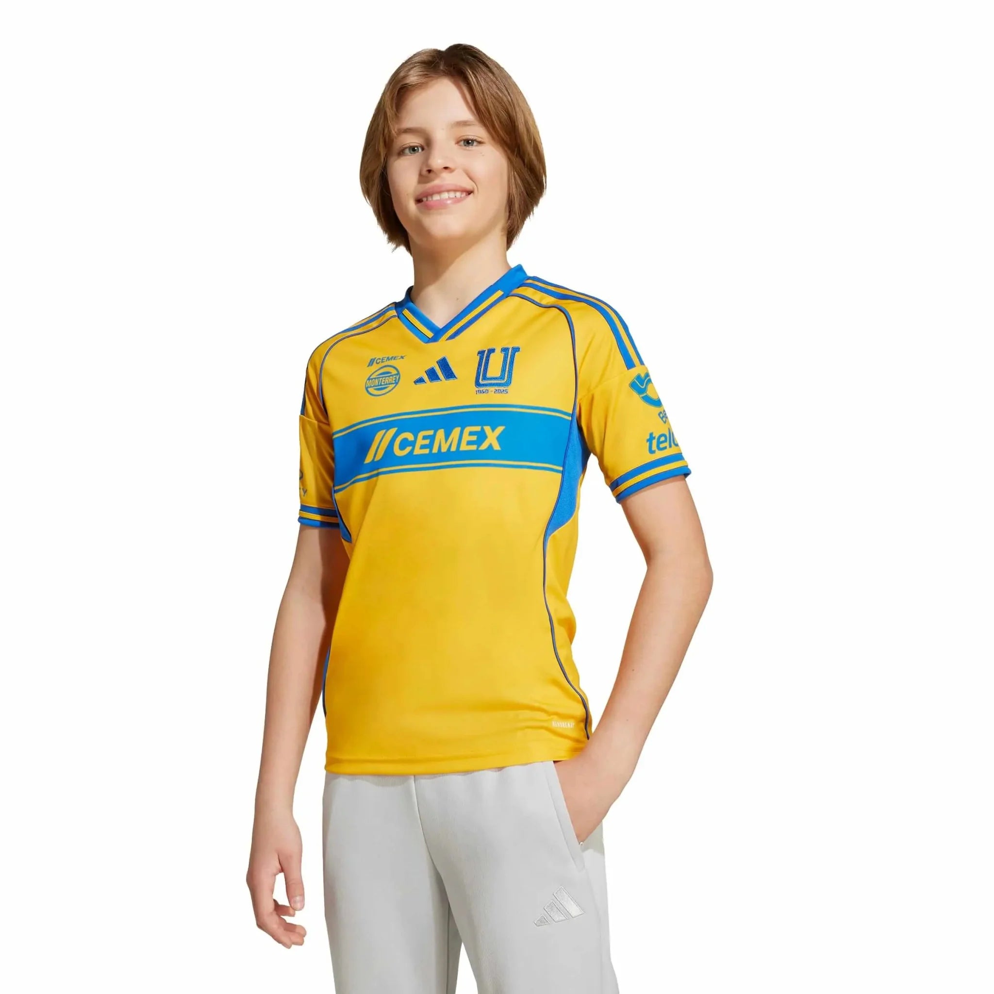 adidas 2025-26 Tigres Youth Stadium Home Soccer Jersey 5