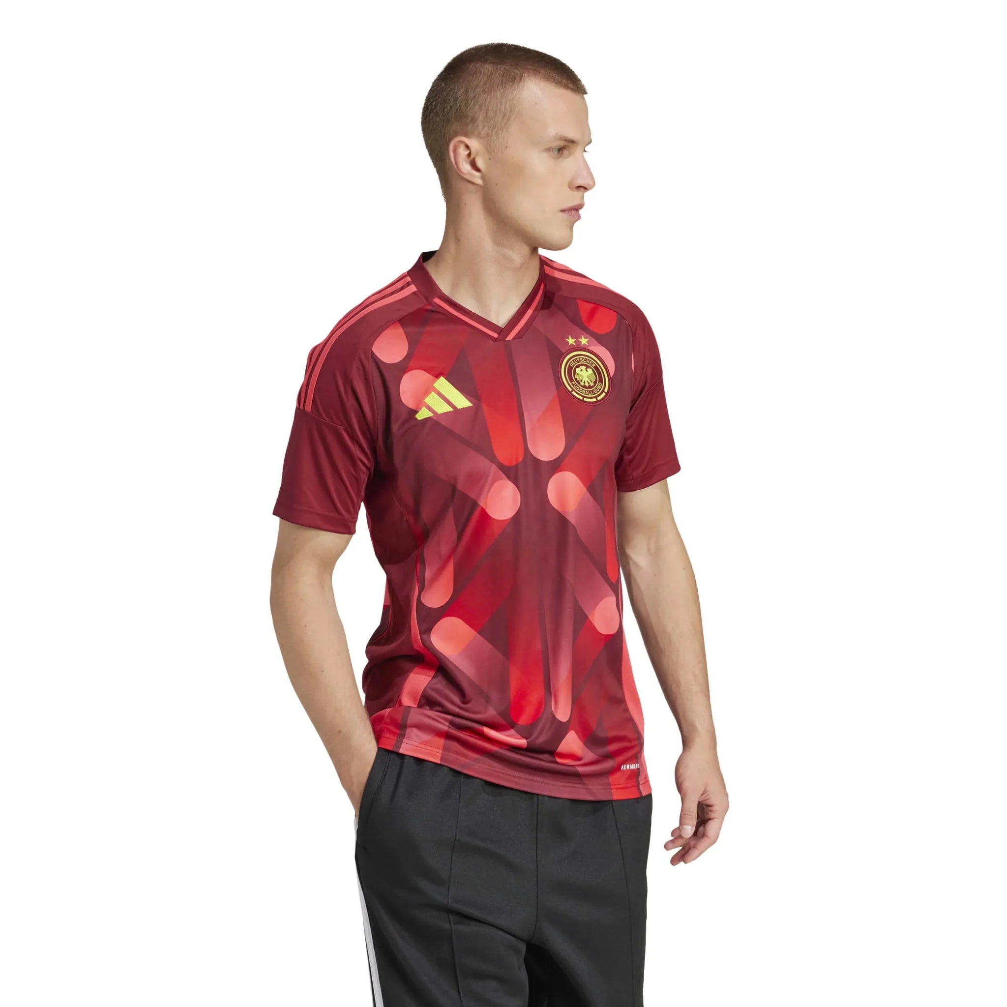 adidas 2025 Germany Women's (Men's Cut) Stadium Away Soccer Jersey 4