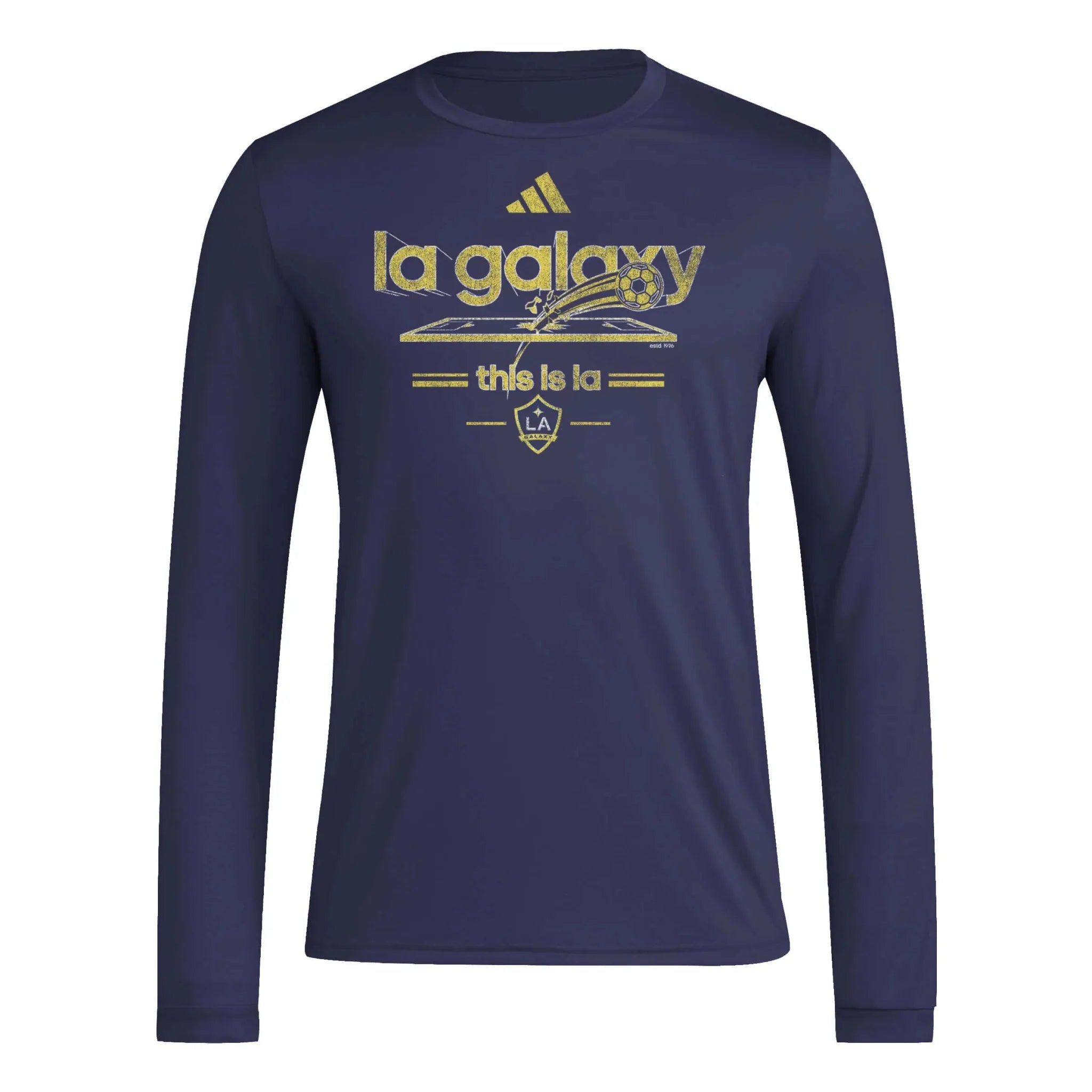 adidas 2025 LA Galaxy Men's Long-Sleeve Pre-Game Tee 1