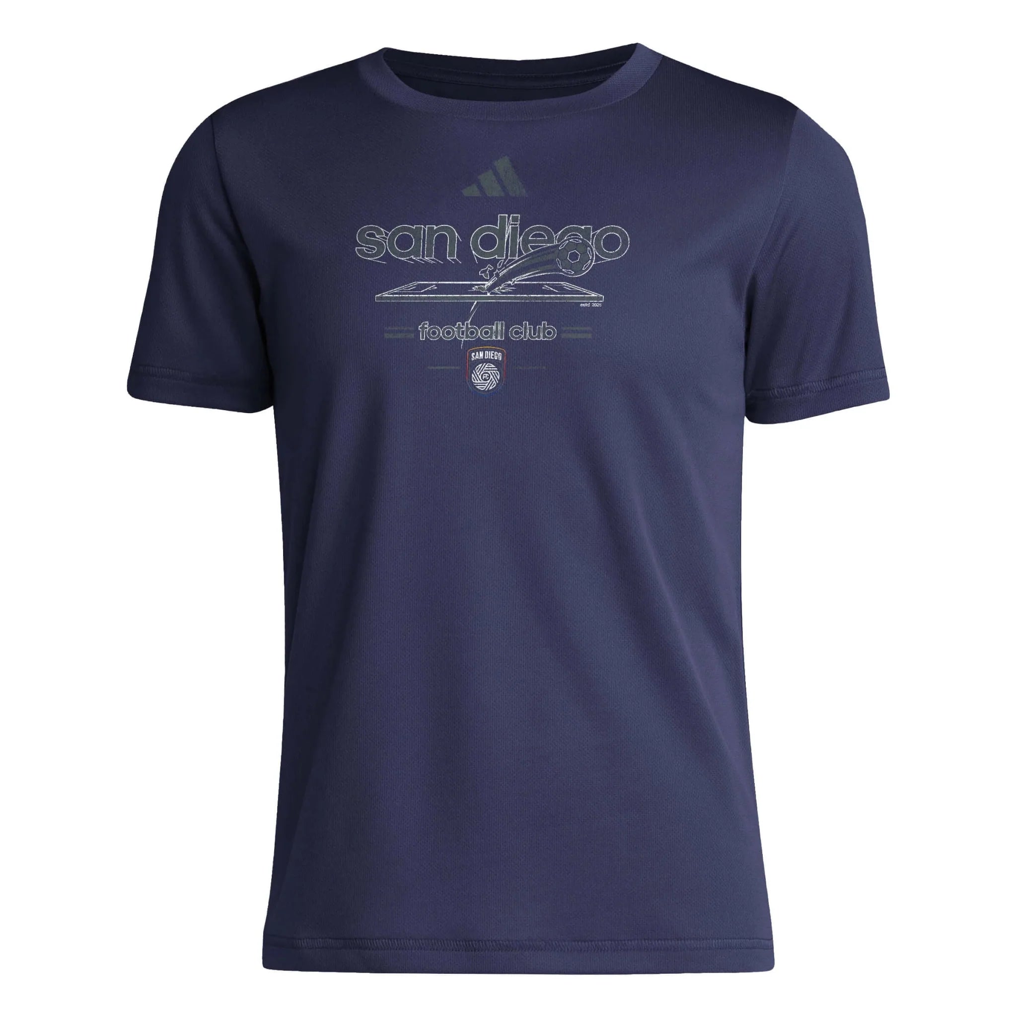 adidas 2025 San Diego Youth Pre-Game Tee 1