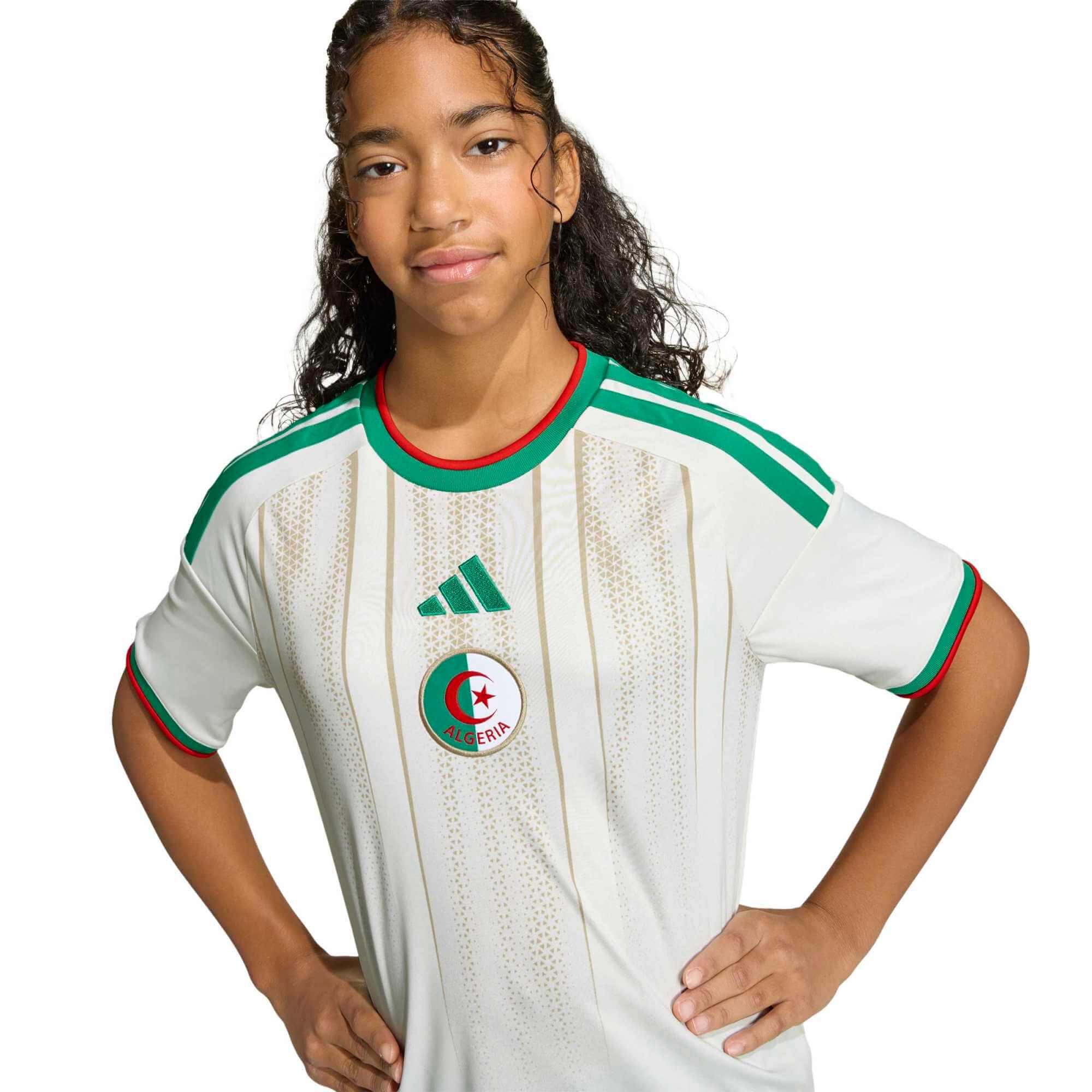 adidas 2026 Algeria Youth Stadium Home Soccer Jersey 6