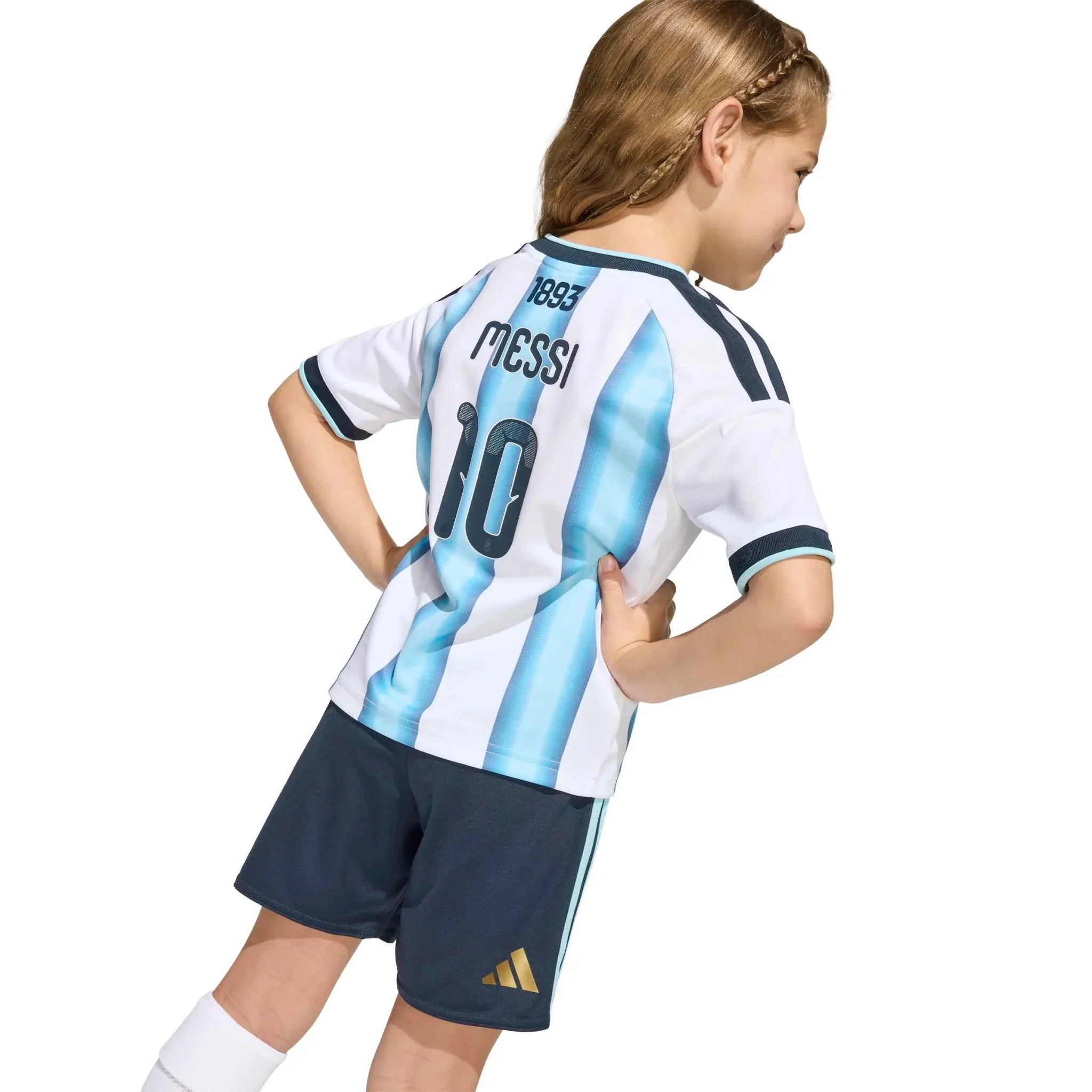 adidas 2026 Argentina Kid's Home Messi #10 Mini Kit 4
