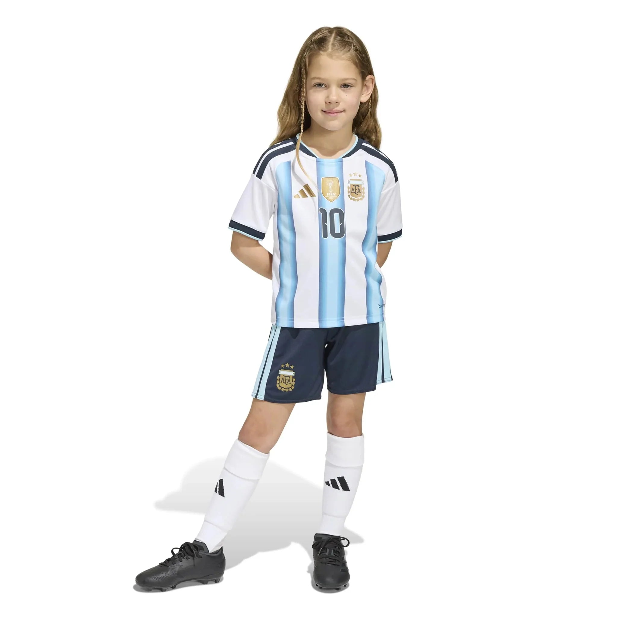 adidas 2026 Argentina Kid's Home Messi #10 Mini Kit 6