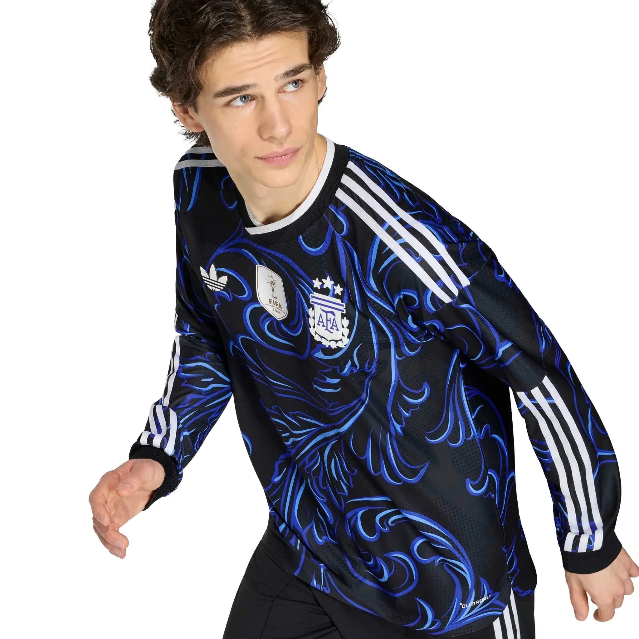 adidas 2026 Argentina Men's Authentic Away Long-Sleeve Soccer Jersey 5