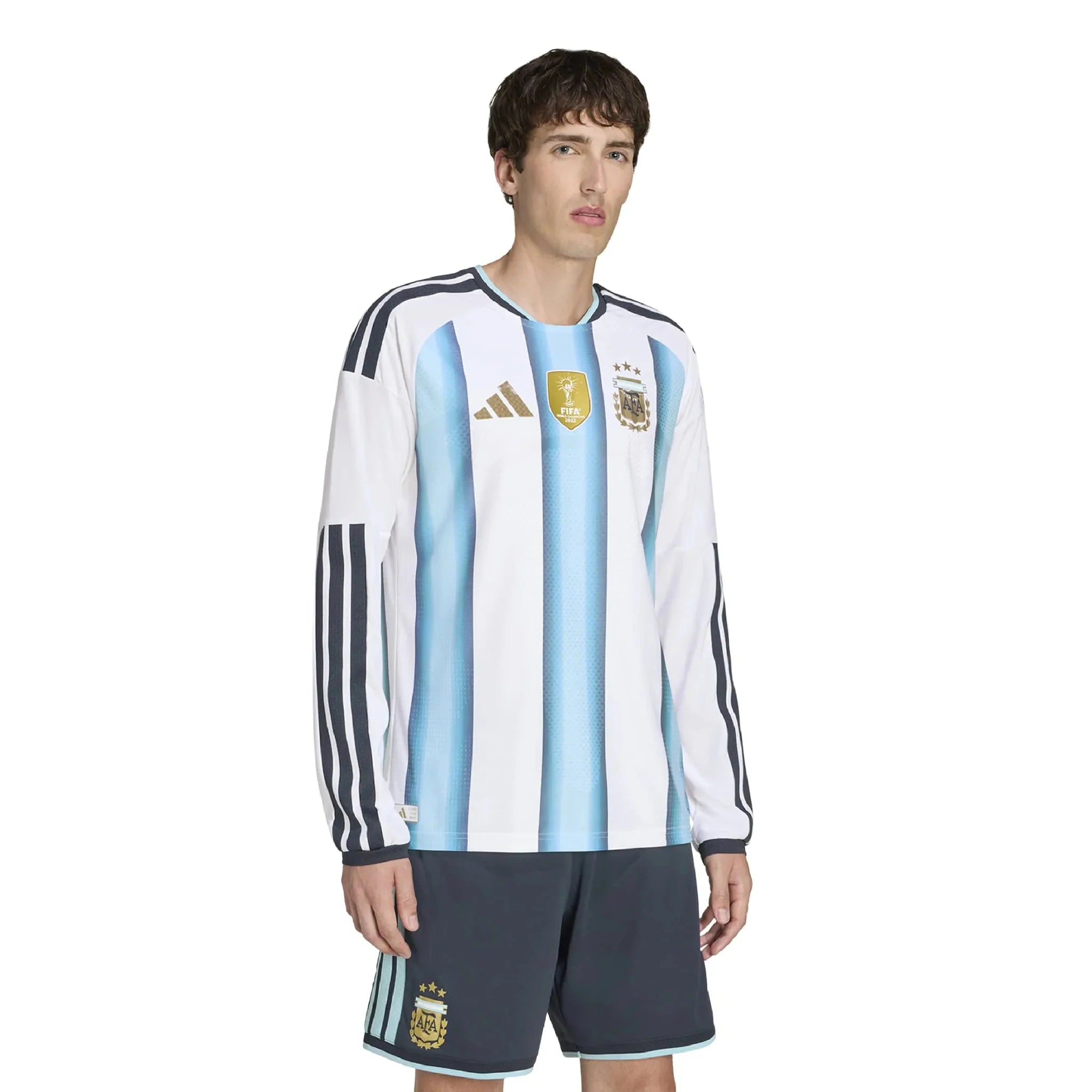 adidas 2026 Argentina Men's Authentic Home Long-Sleeve Soccer Jersey 3