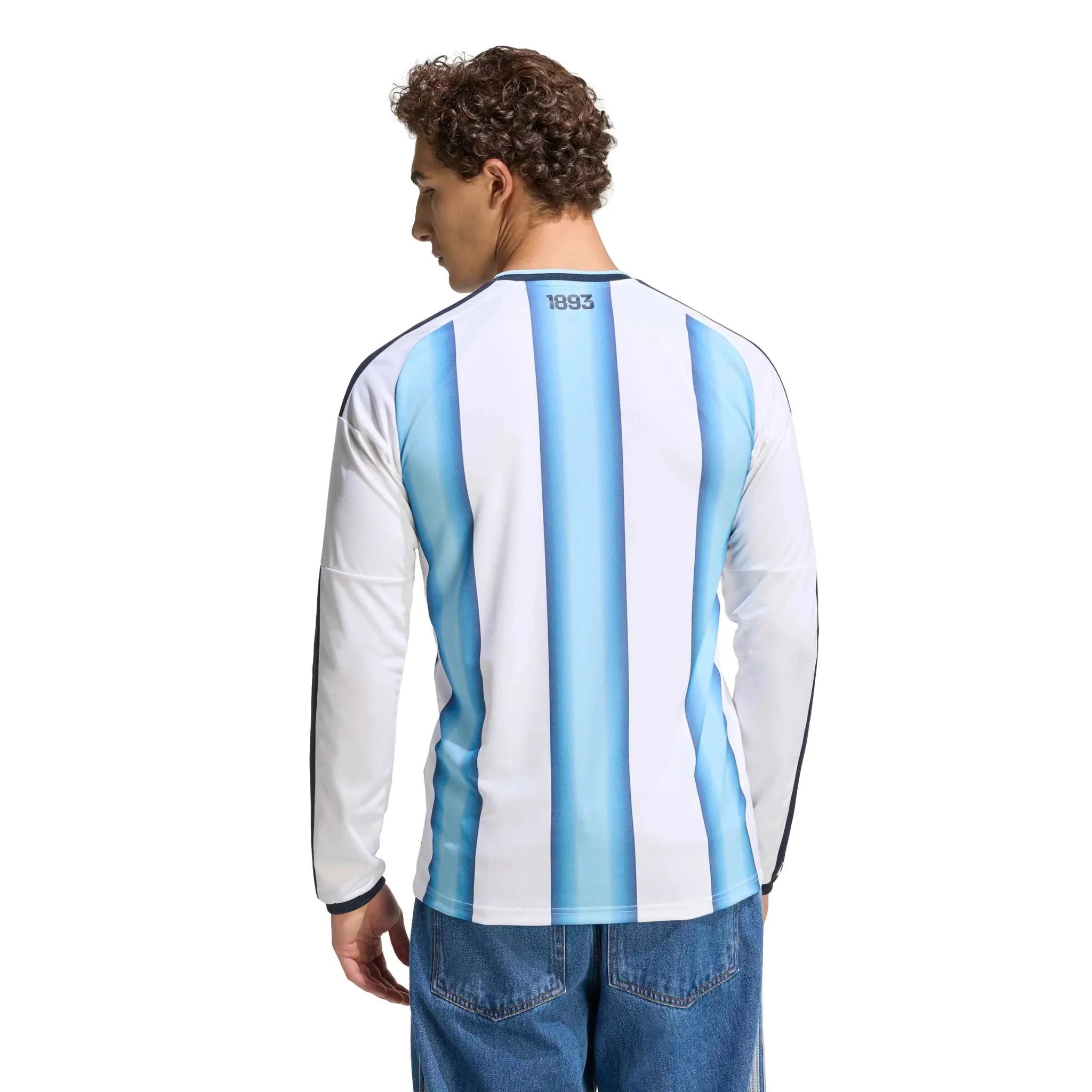 adidas 2026 Argentina Men's Stadium Home Long-Sleeve Soccer Jersey 4