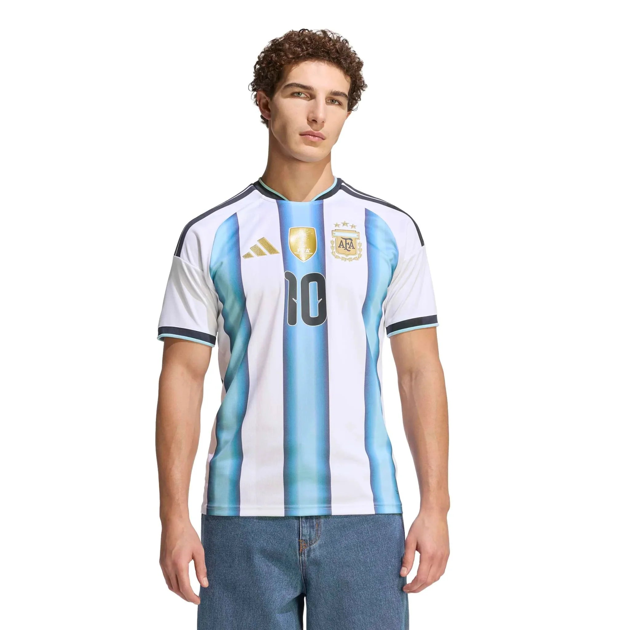 adidas 2026 Argentina Men's Stadium Home Messi #10 Soccer Jersey 4