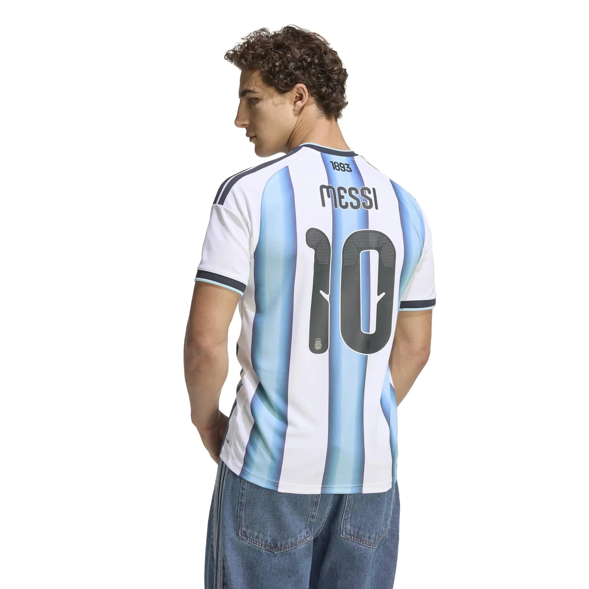 adidas 2026 Argentina Men's Stadium Home Messi #10 Soccer Jersey 3
