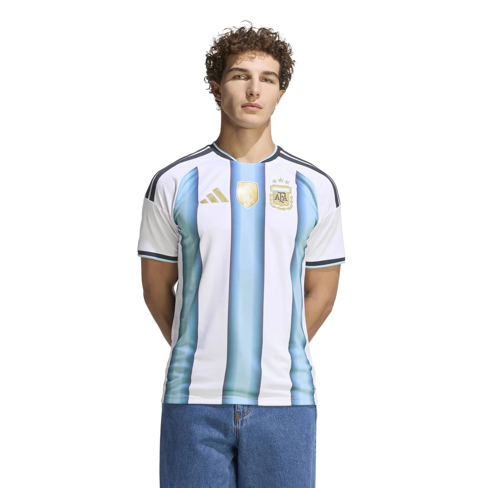 adidas 2026 Argentina Men's Stadium Home Soccer Jersey 3