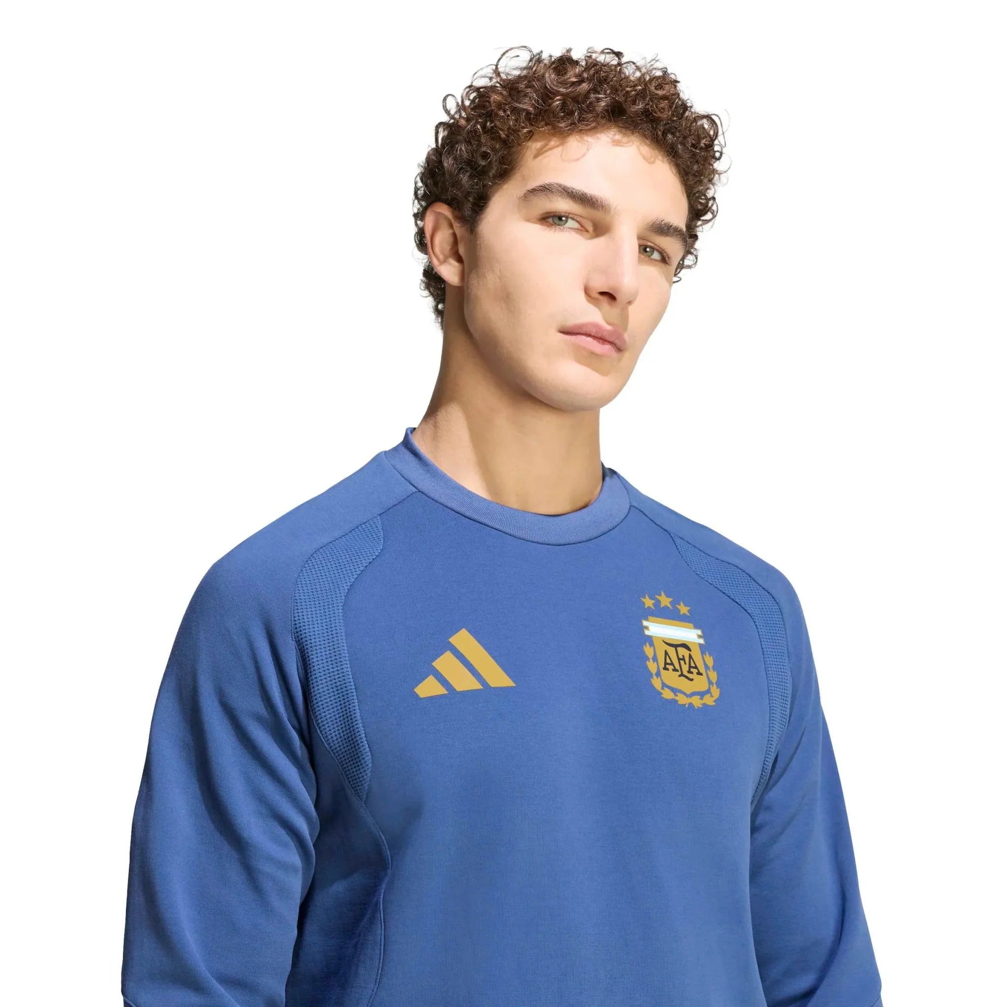 adidas 2026 Argentina Men's Tiro Travel Crewneck Sweatshirt 4