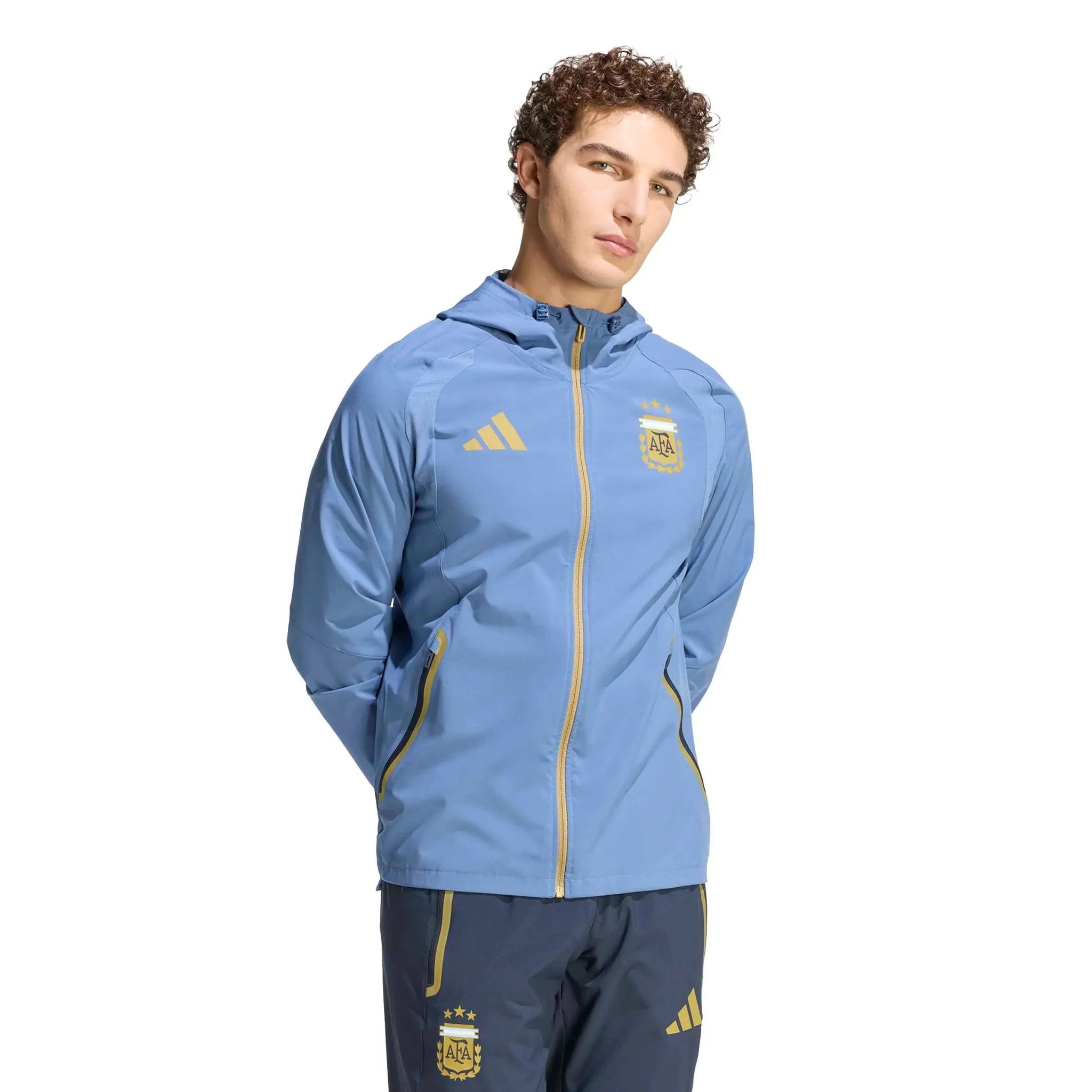 adidas 2026 Argentina Men's Tiro Travel Full Zip Windbreaker 2
