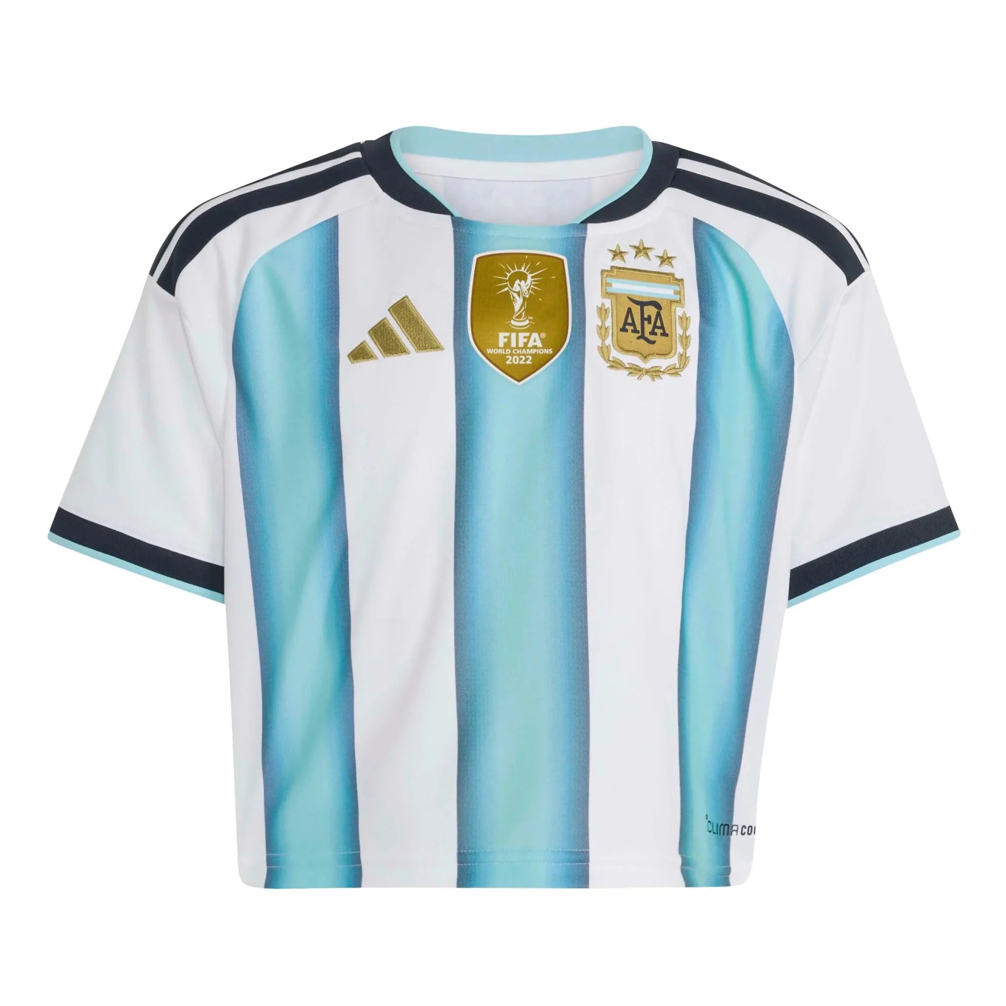 adidas 2026 Argentina Women's Stadium Home Cropped Soccer Jersey 1