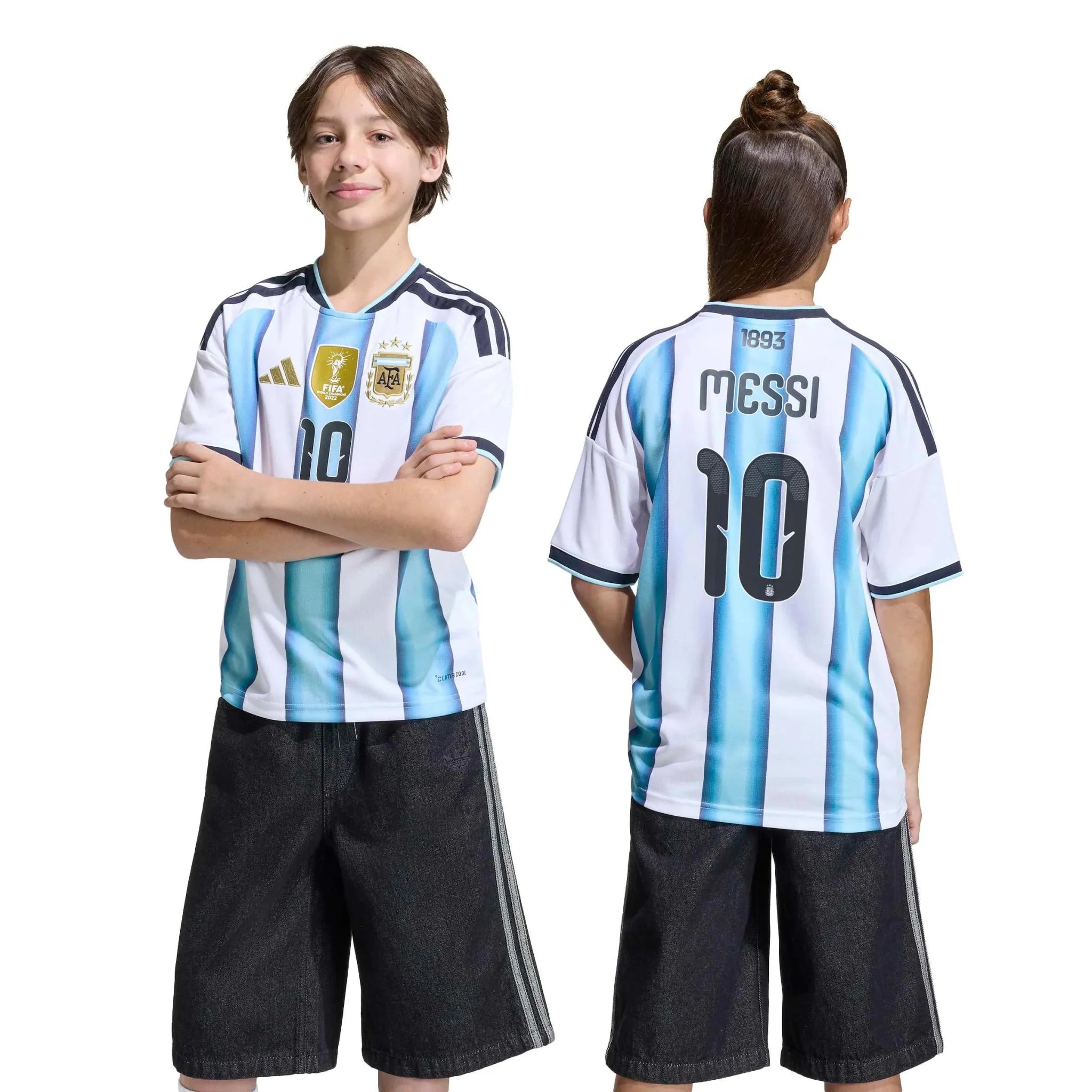 adidas 2026 Argentina Youth Stadium Home Messi #10 Soccer Jersey 8