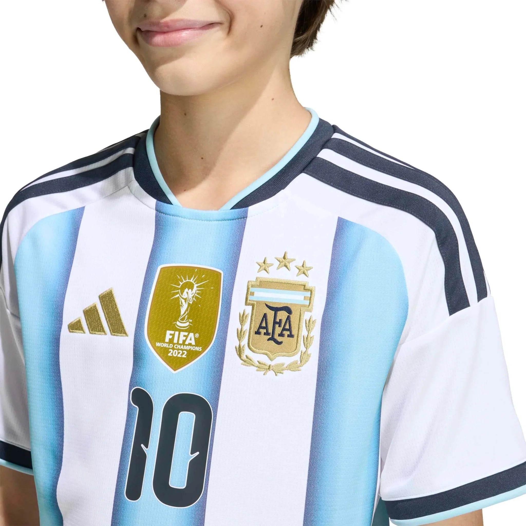 adidas 2026 Argentina Youth Stadium Home Messi #10 Soccer Jersey 4