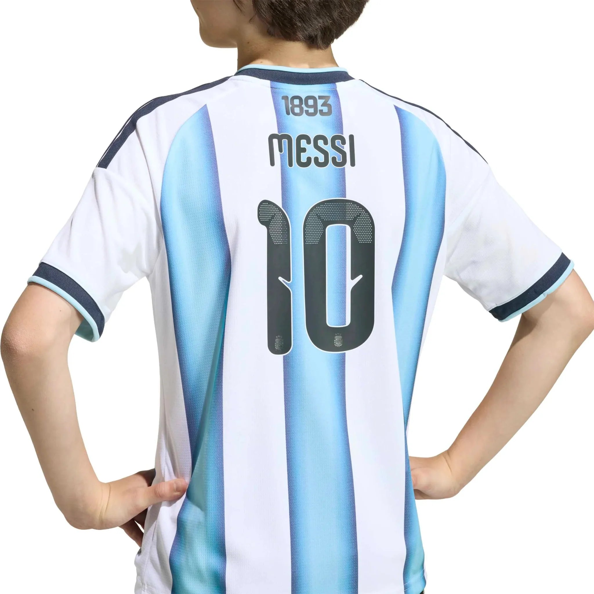adidas 2026 Argentina Youth Stadium Home Messi #10 Soccer Jersey 3