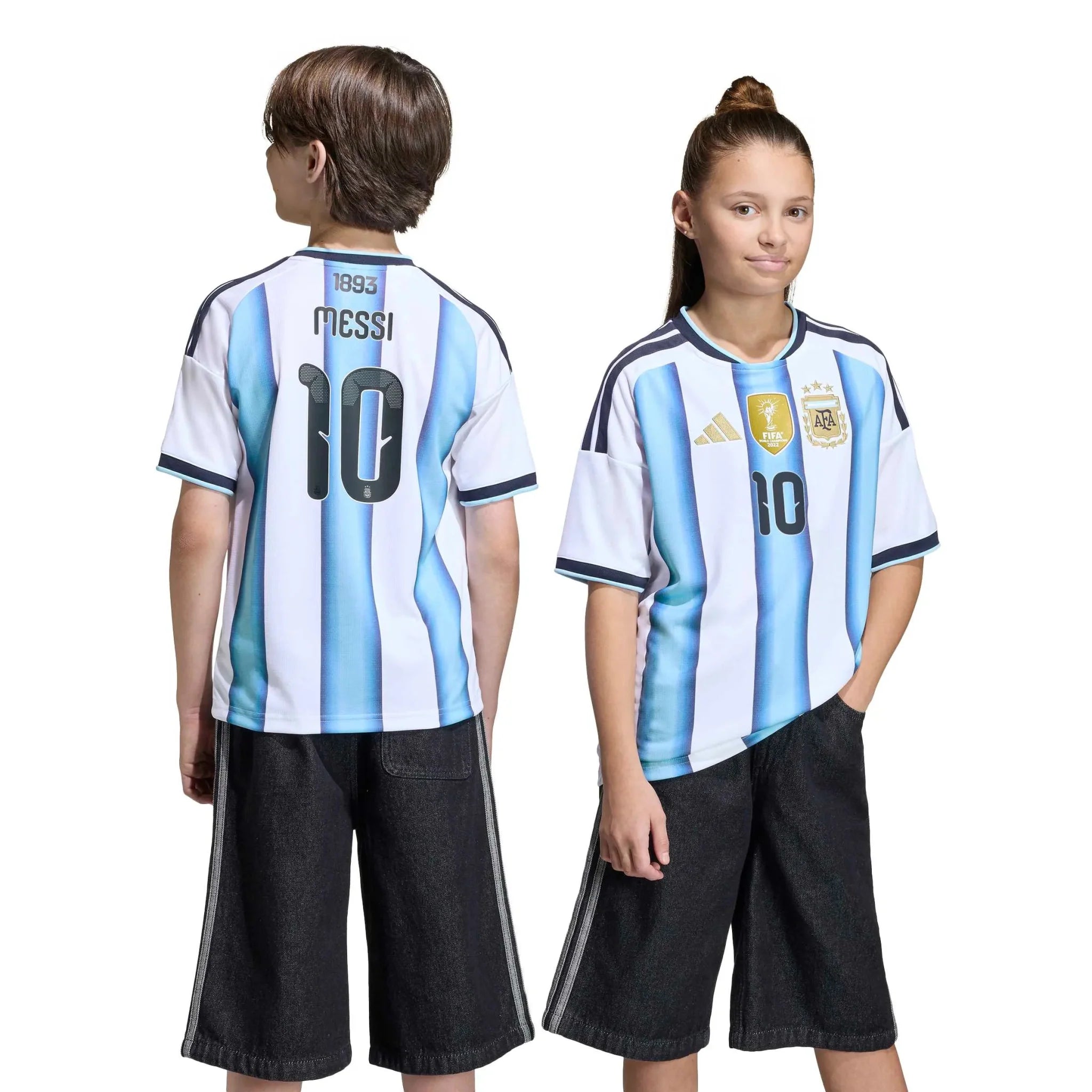 adidas 2026 Argentina Youth Stadium Home Messi #10 Soccer Jersey 7
