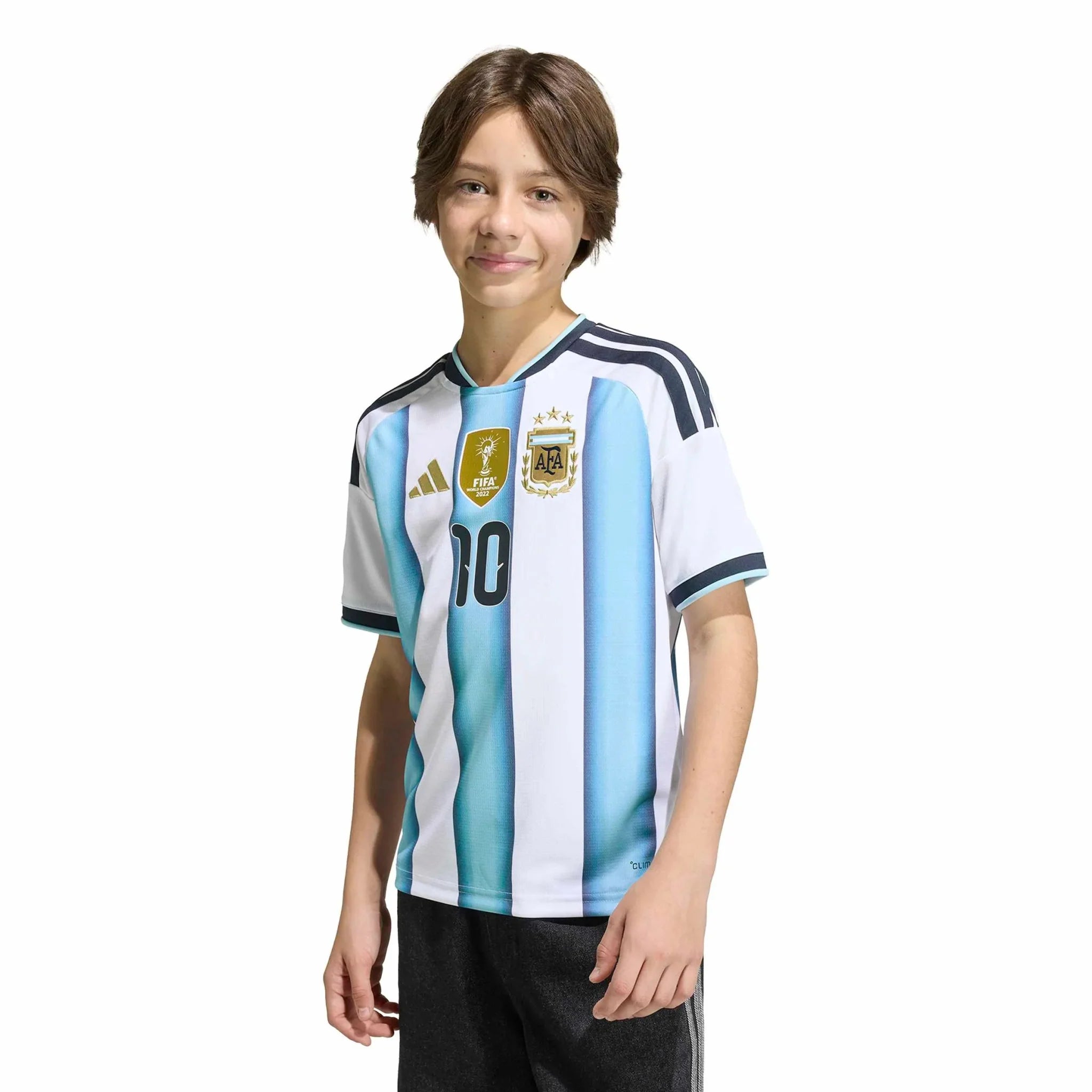 adidas 2026 Argentina Youth Stadium Home Messi #10 Soccer Jersey 5