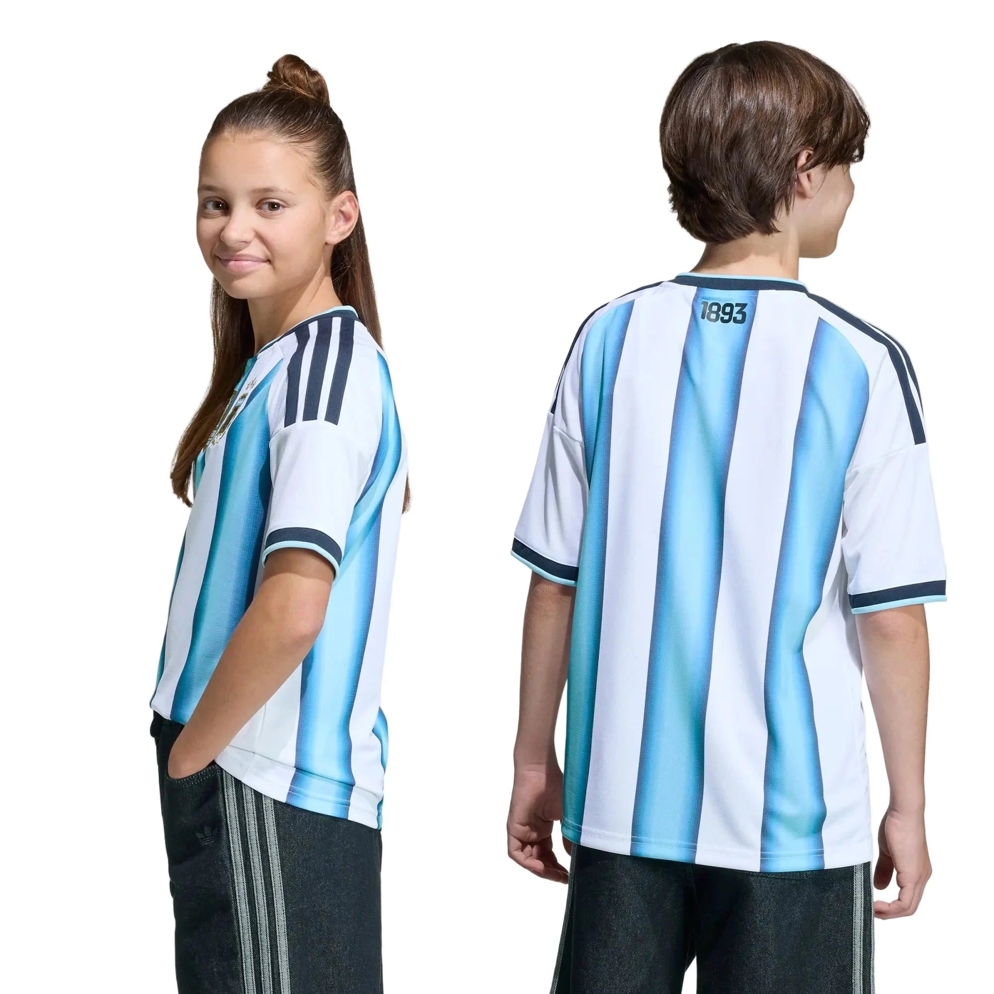 adidas 2026 Argentina Youth Stadium Home Soccer Jersey 8