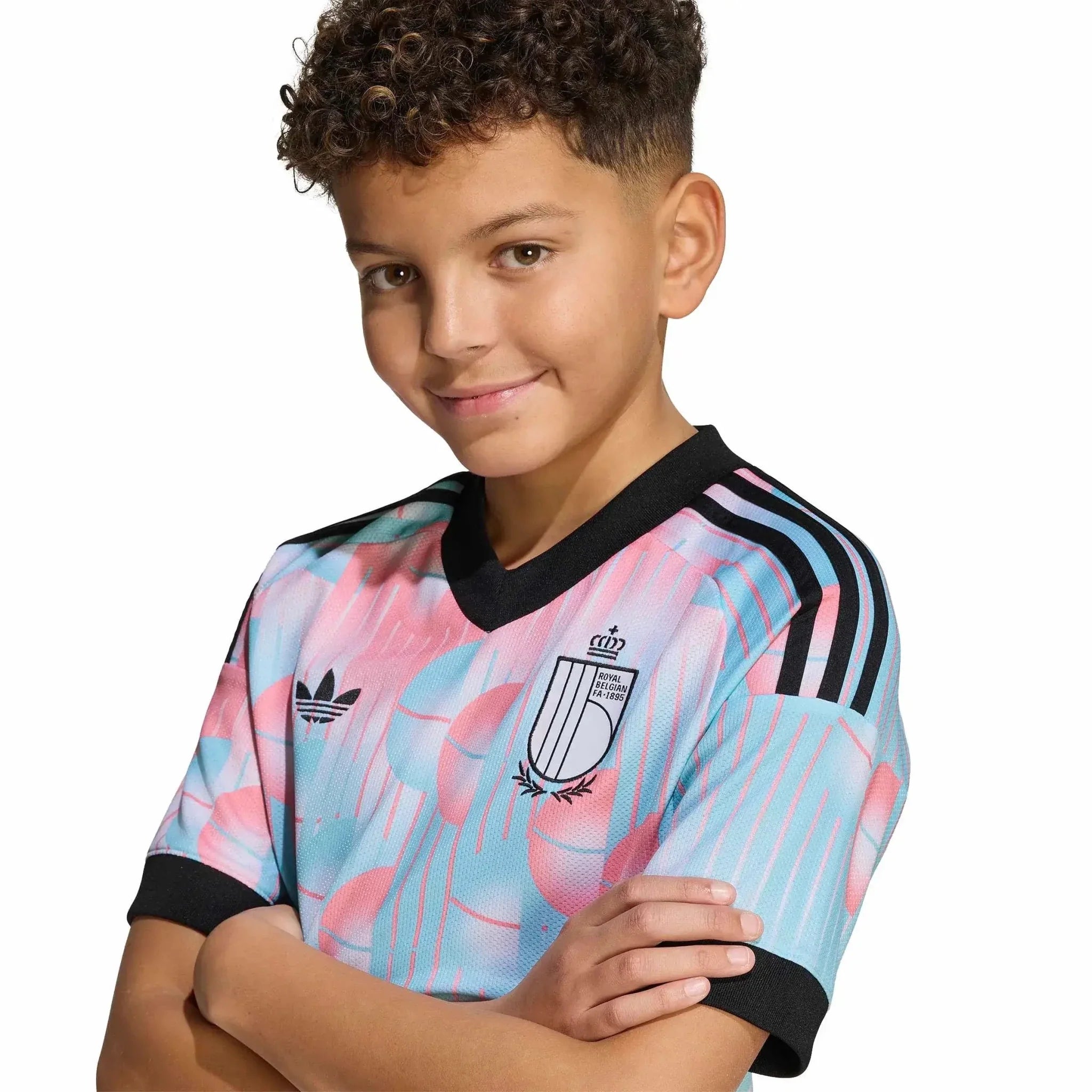 adidas 2026 Belgium Youth Stadium Away Soccer Jersey 3
