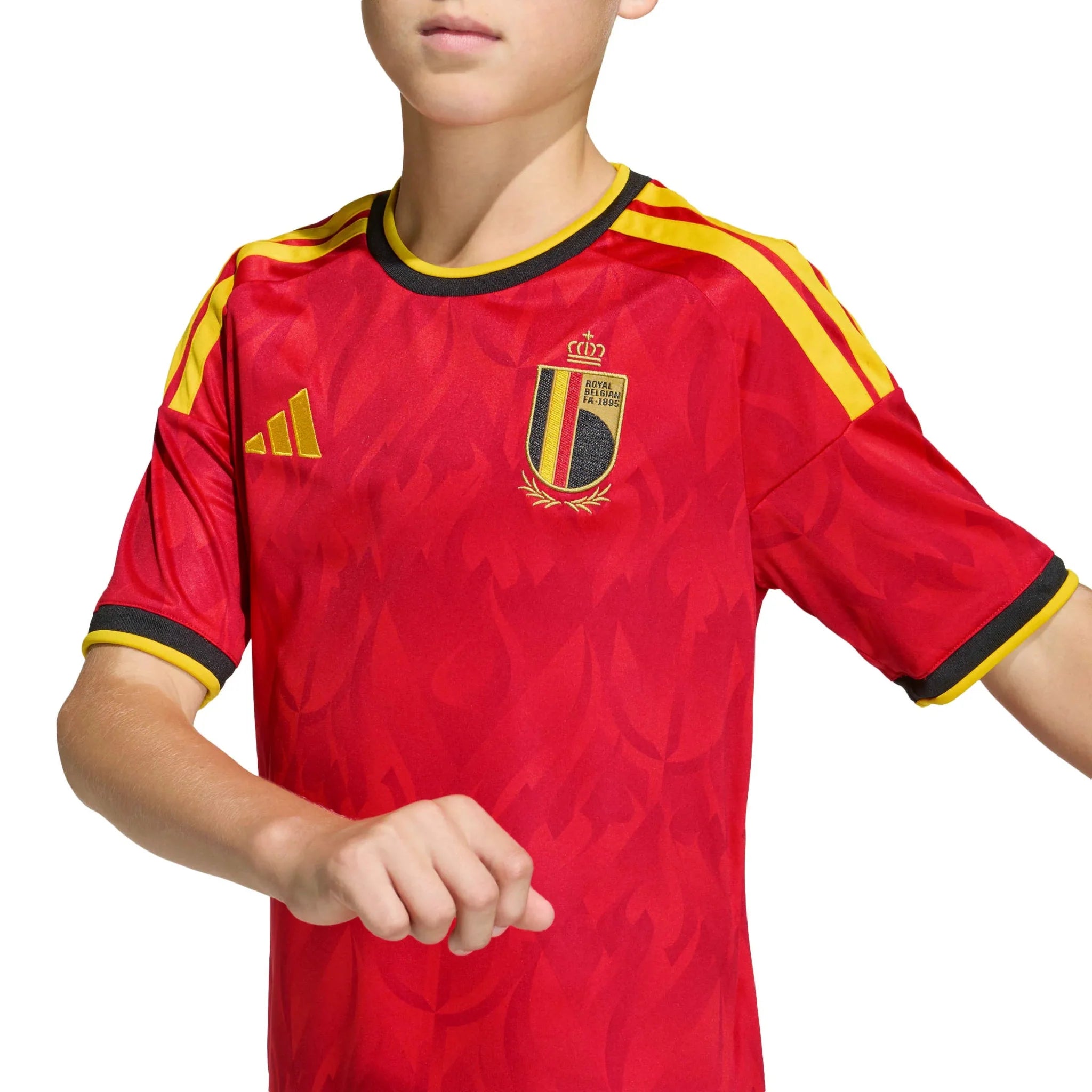adidas 2026 Belgium Youth Stadium Home Soccer Jersey 3